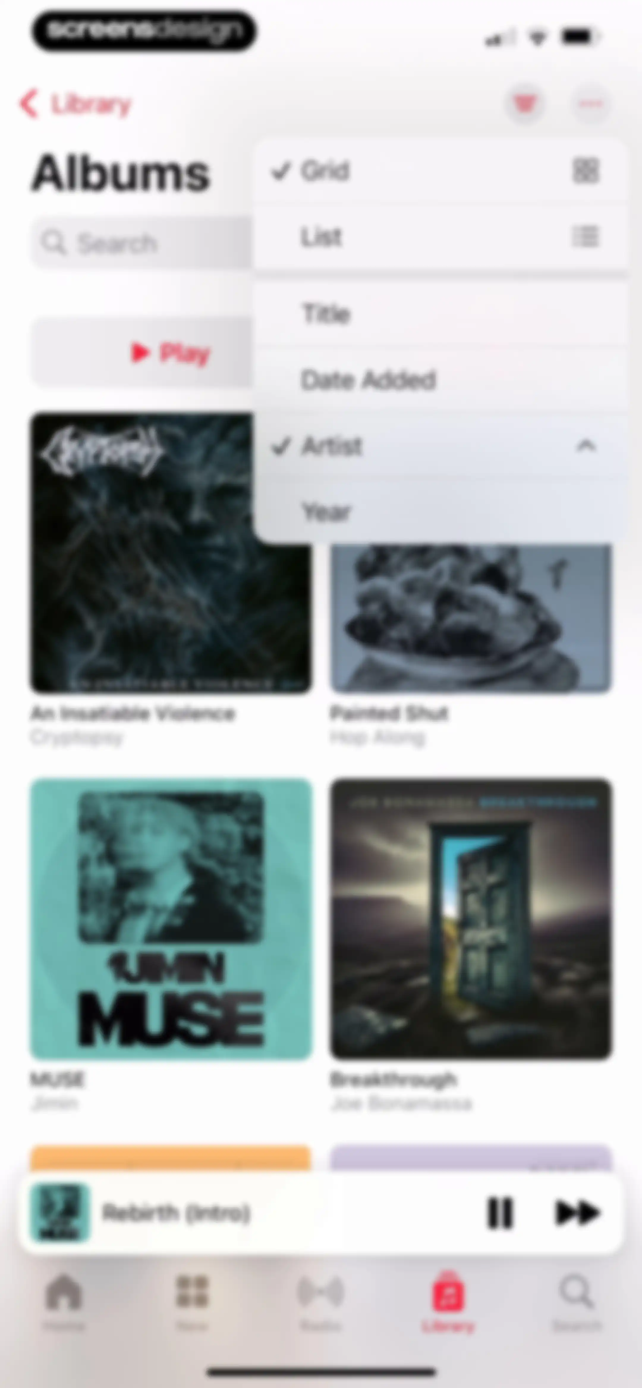 Apple Music screen 128