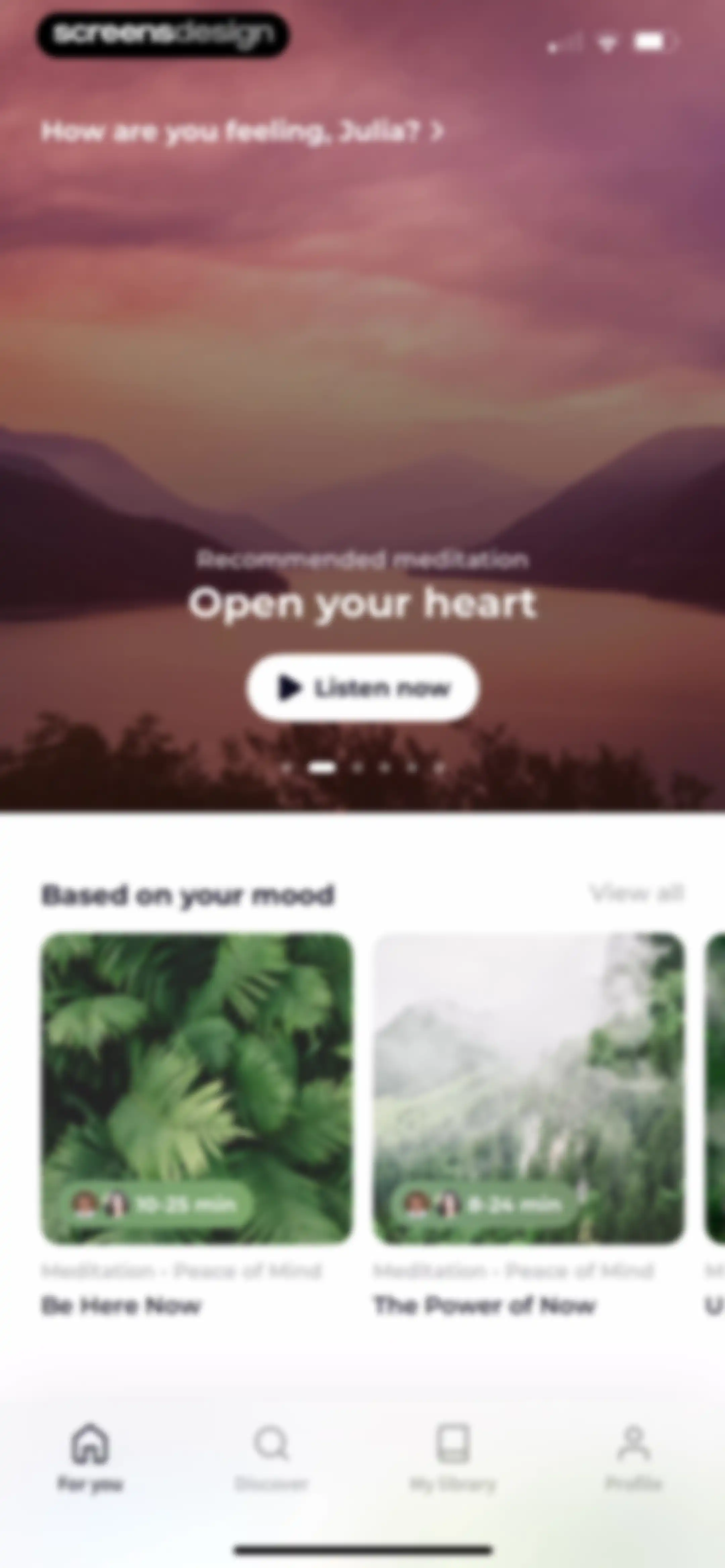 Meditation Moments - Guided screen 21