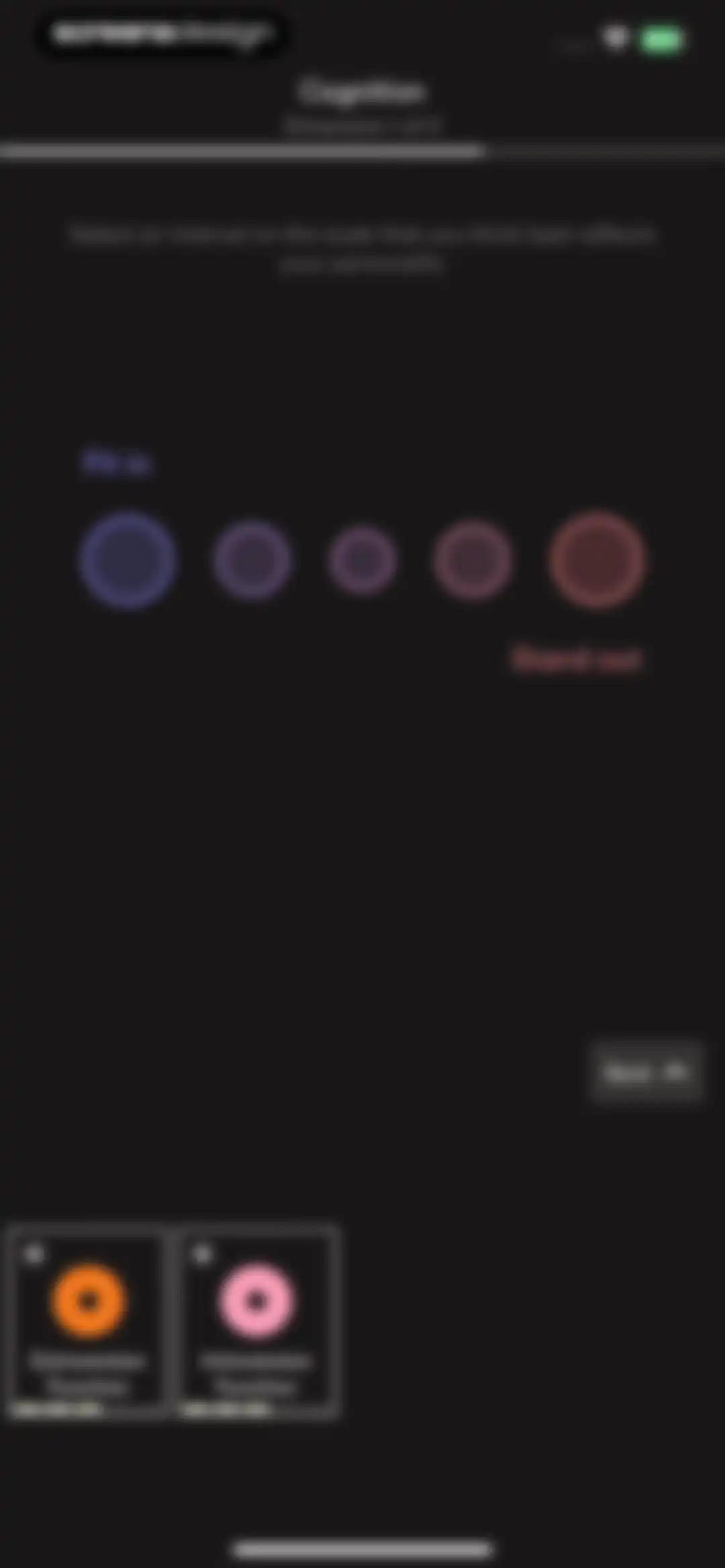 Dimensional: Personality Test screen 37