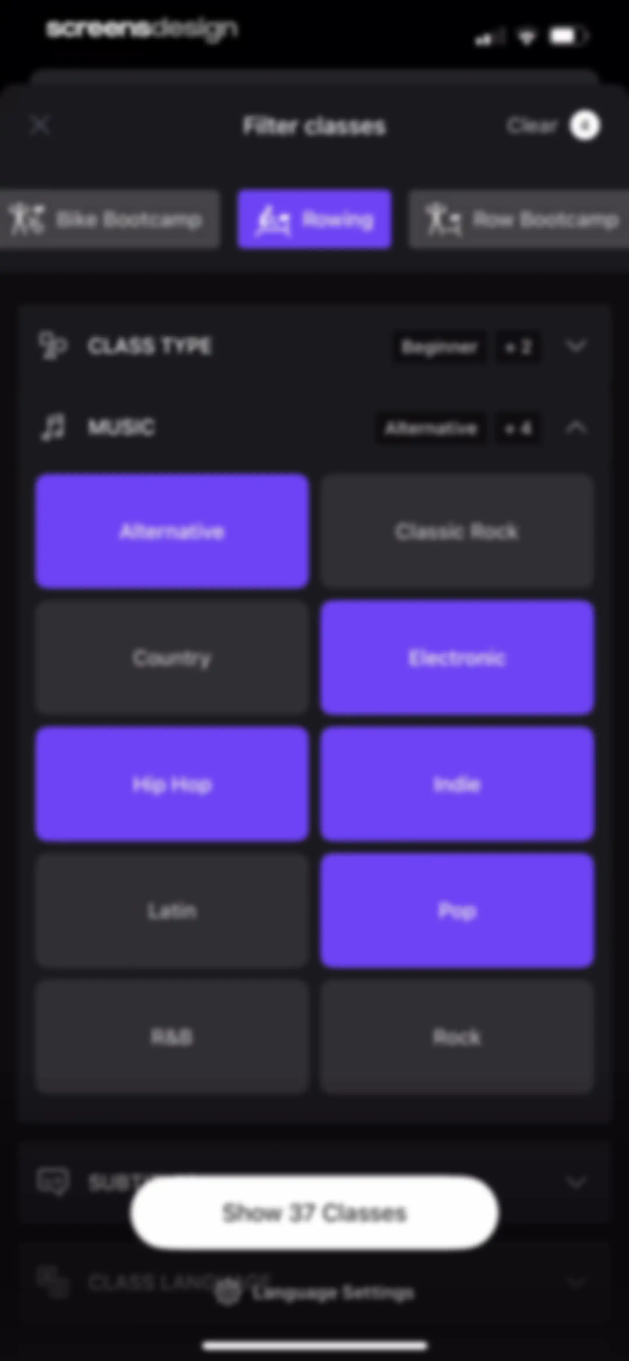 Peloton: Fitness & Workouts screen 135