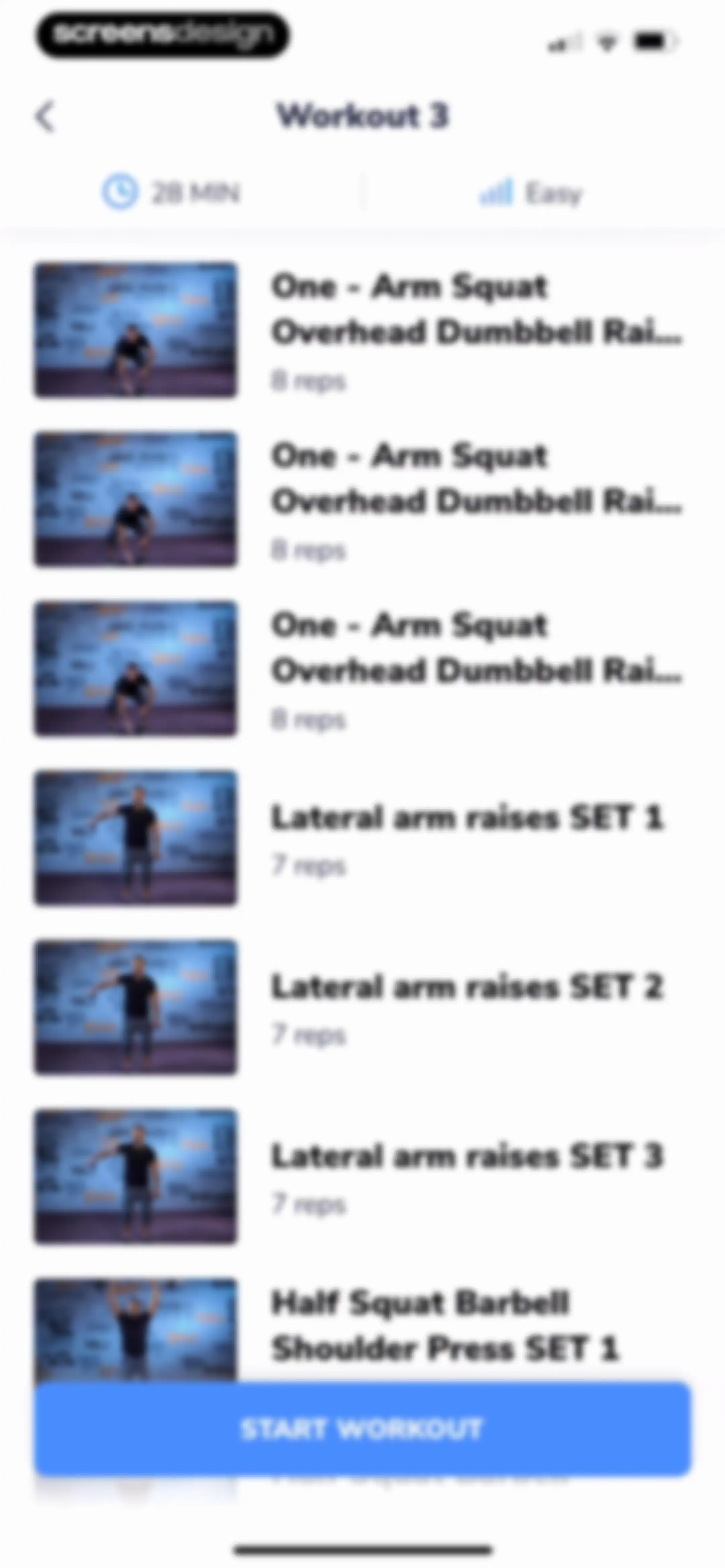 Workouts For Men: Gym & Home screen 68