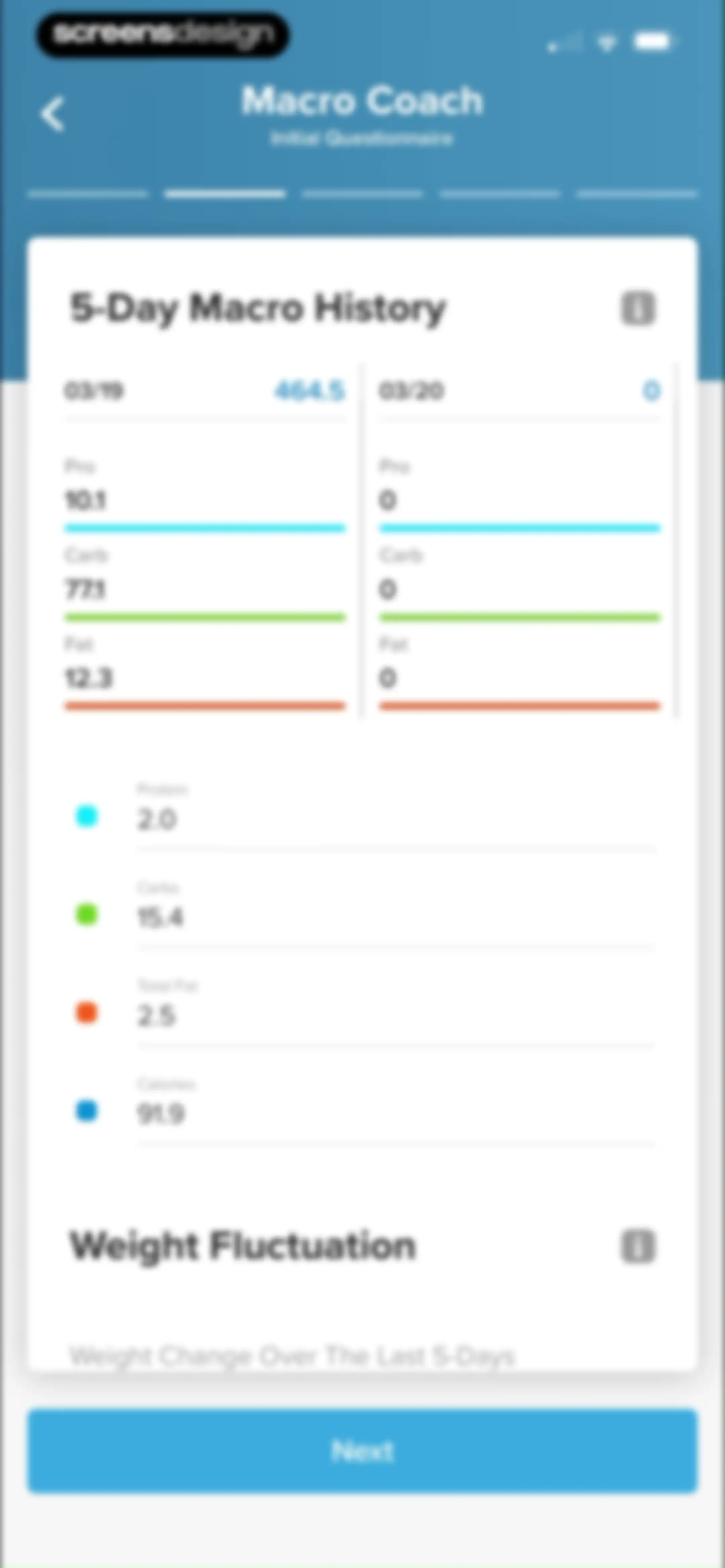 My Macros+ | Macro Tracker screen 159