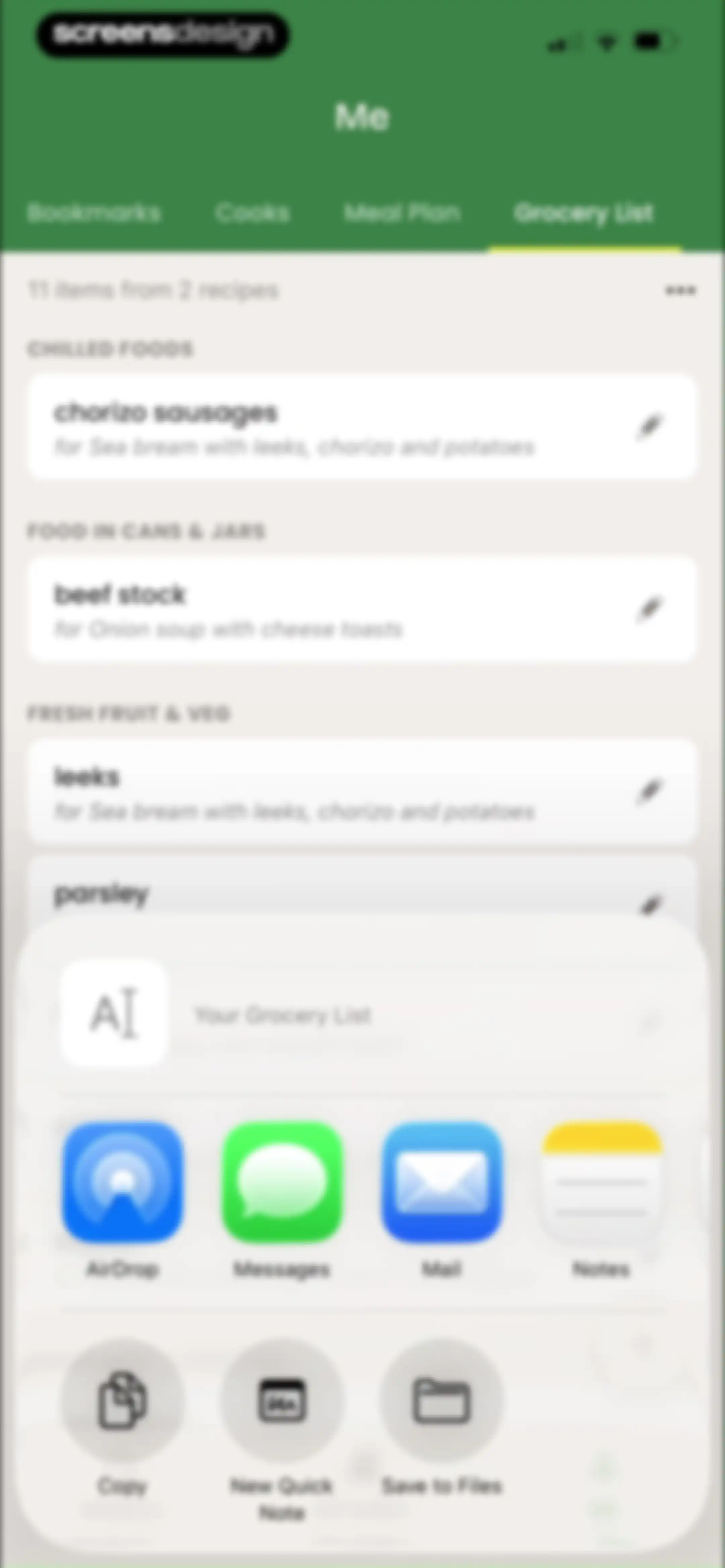CookShelf: Search Cookbooks screen 111