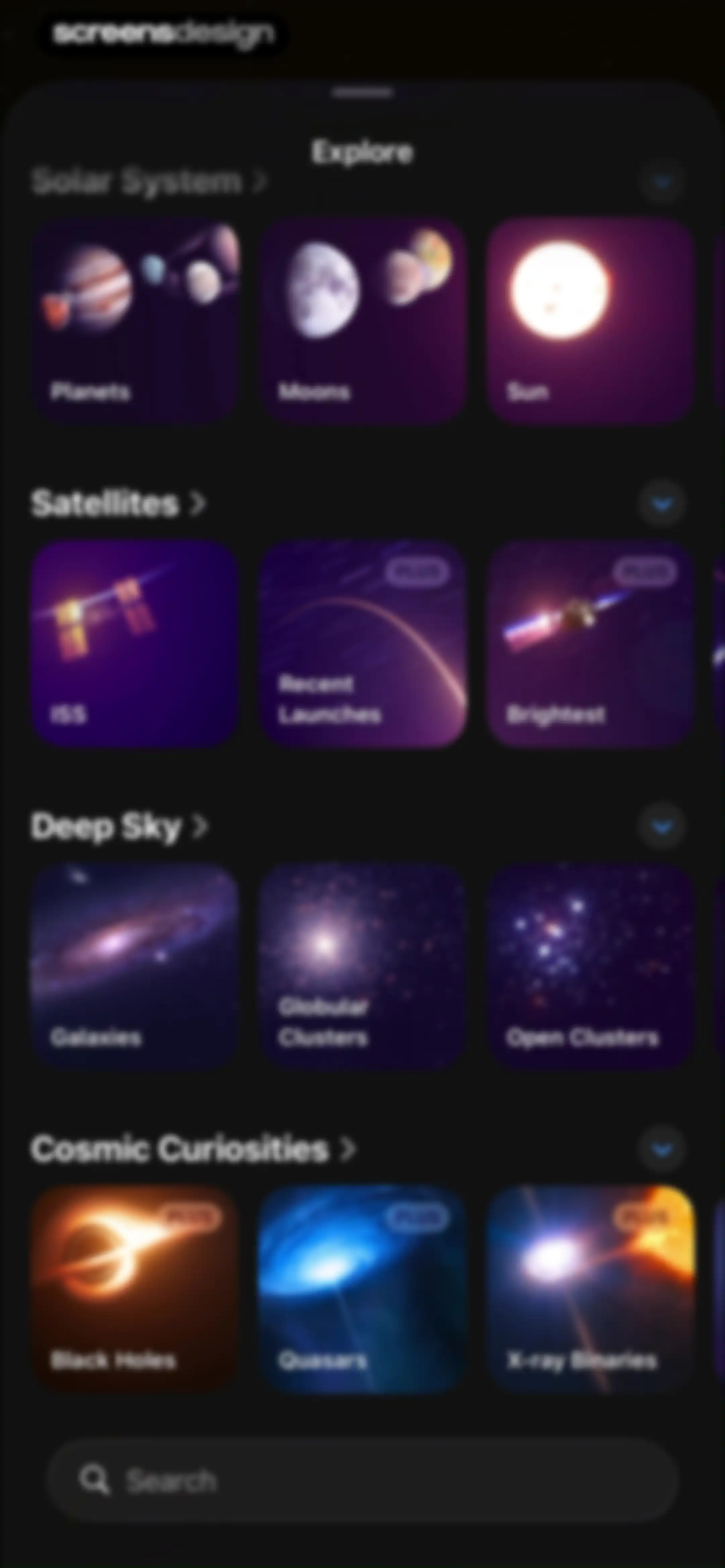 Sky Guide screen 77