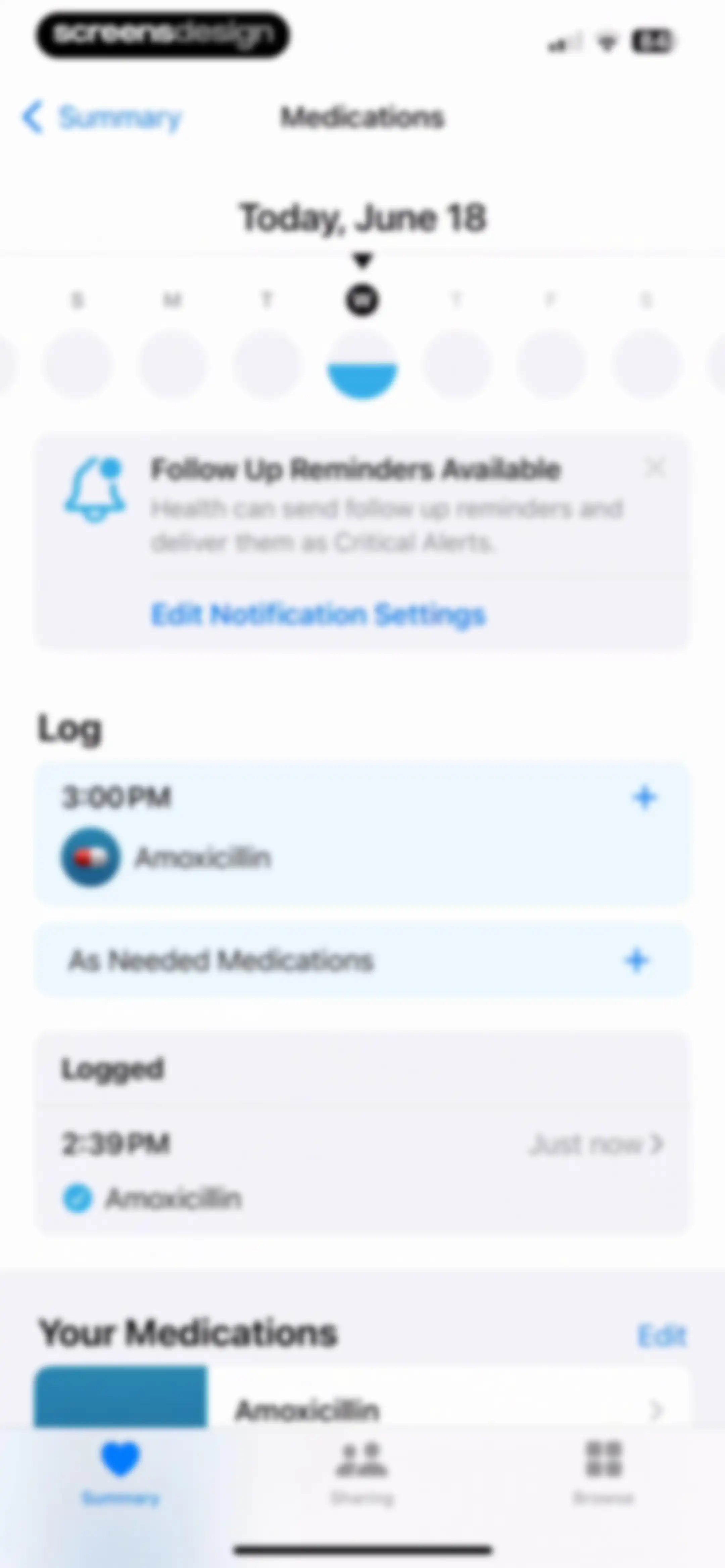 Apple Health screen 128