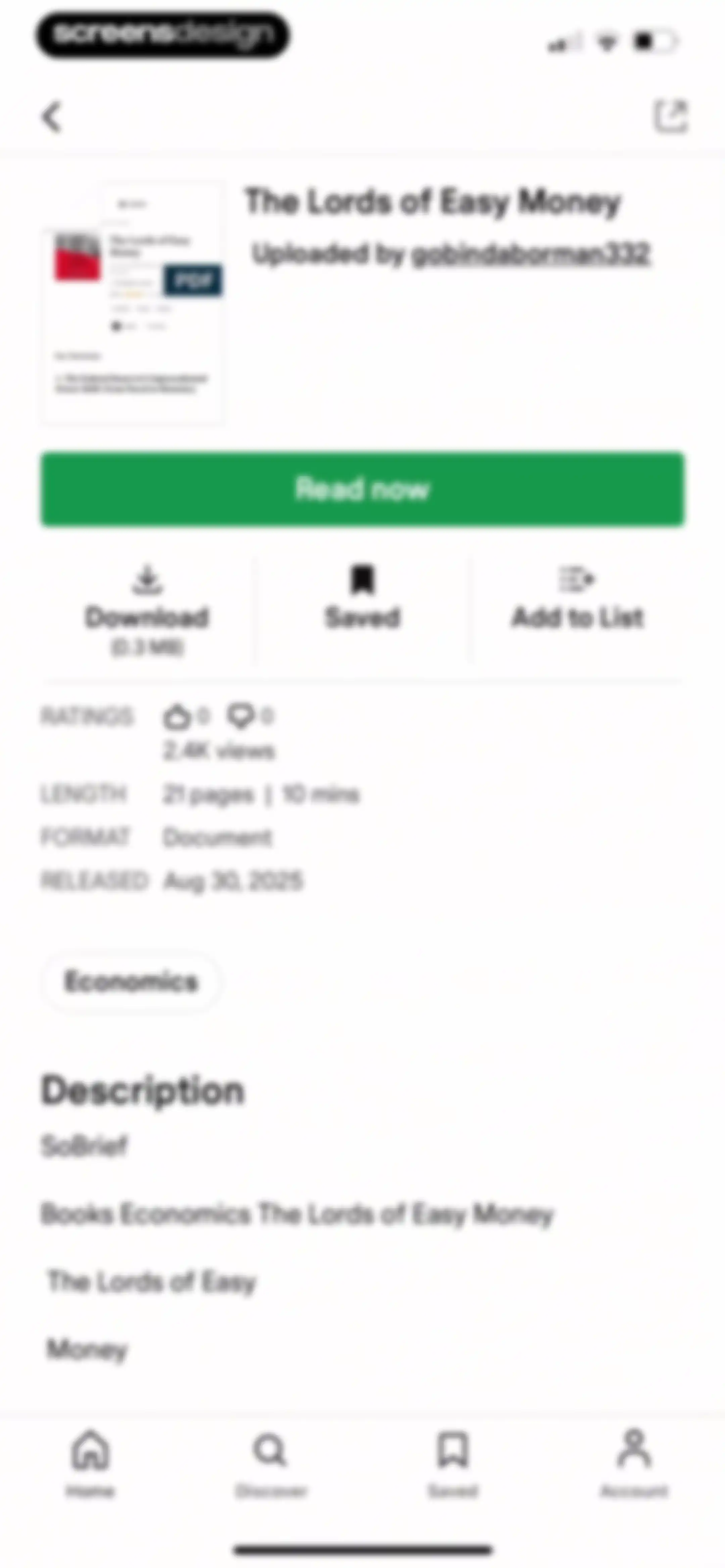Scribd: 170M+ documents screen 21