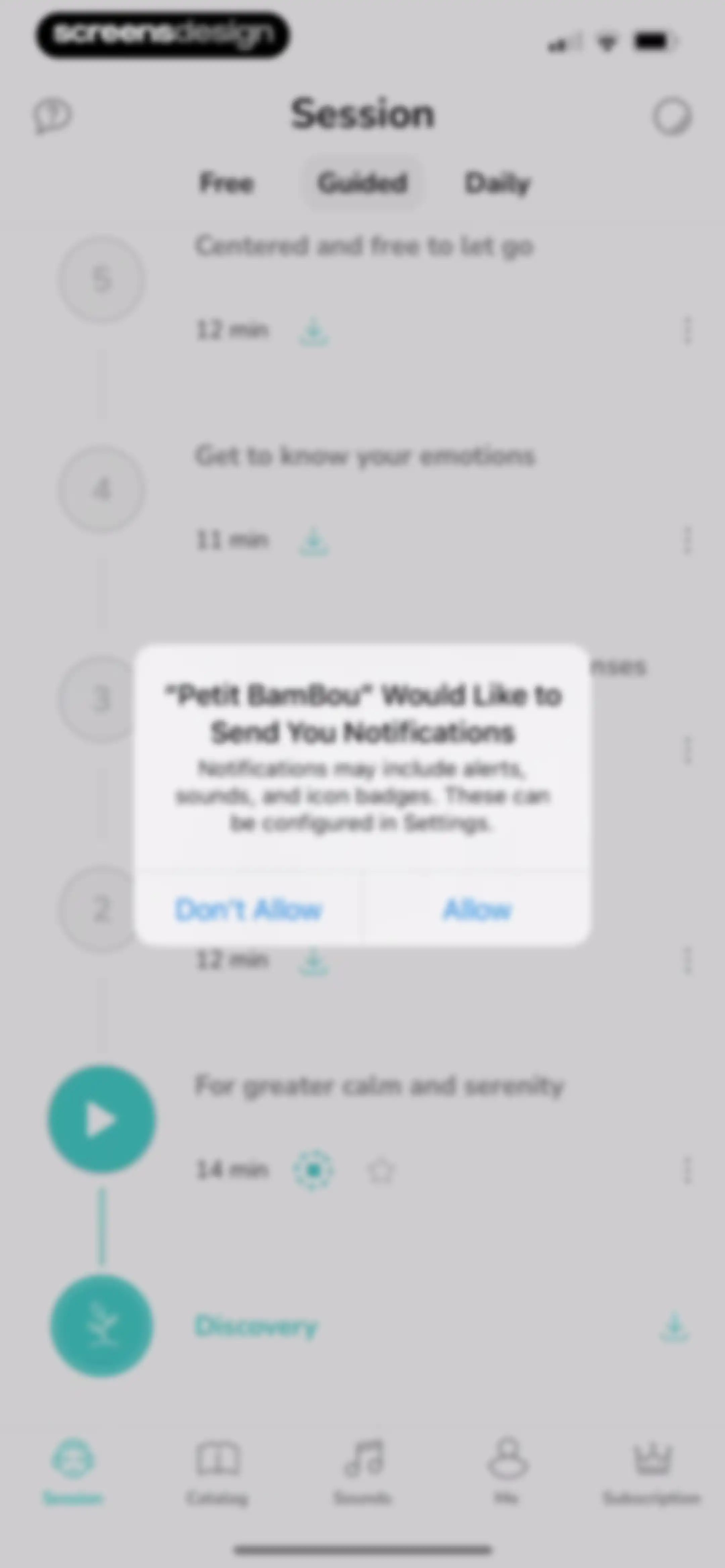 Petit BamBou: Mindfulness screen 4