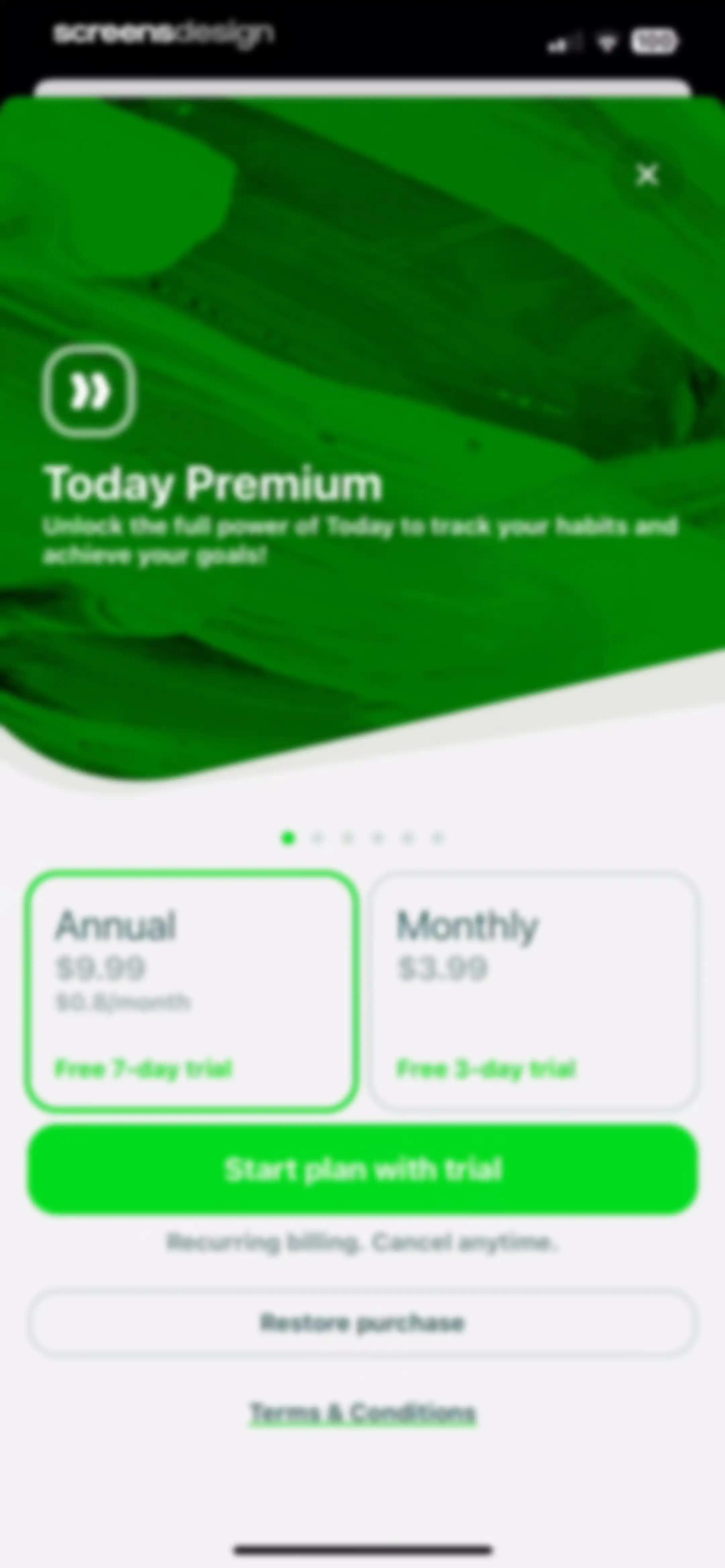 Today Habit tracker screen 29