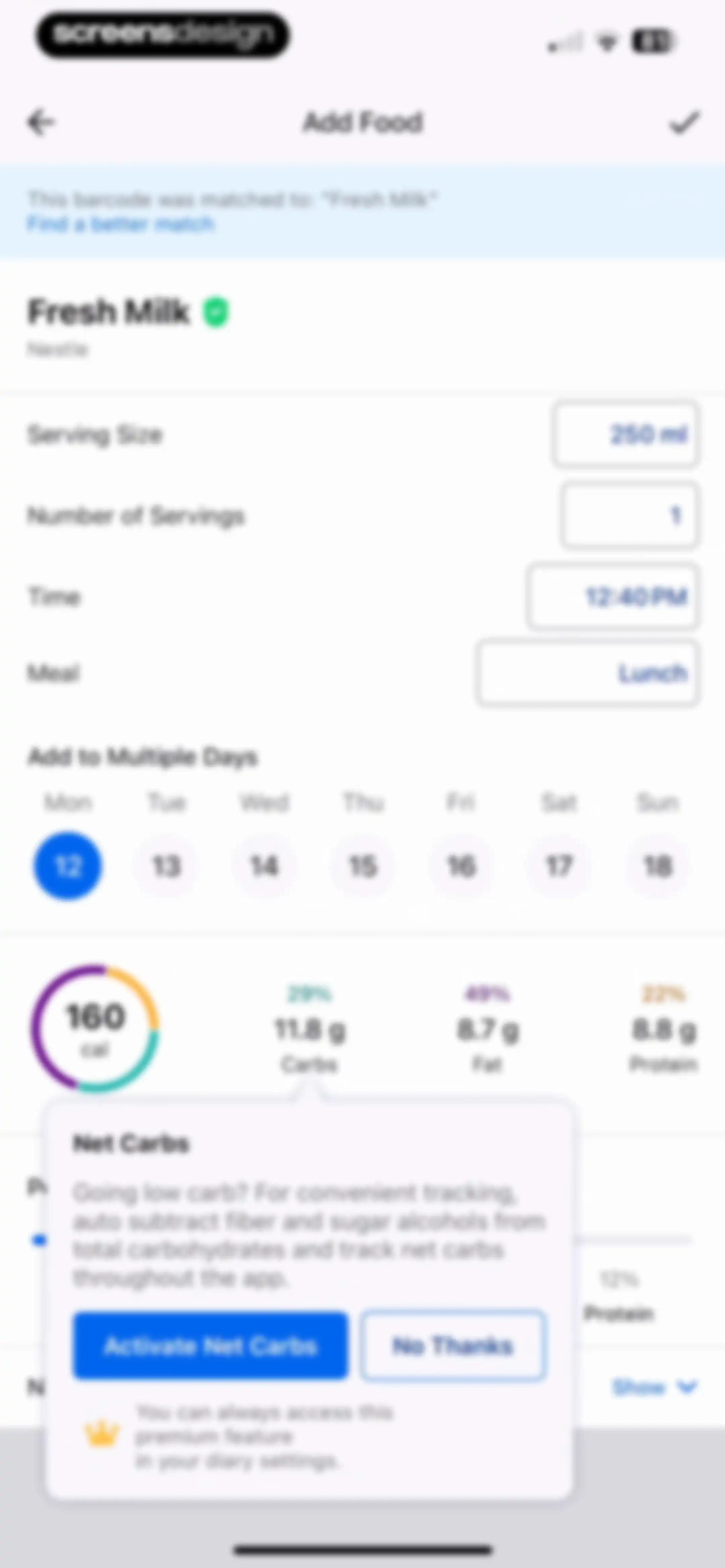 MyFitnessPal: Calorie Counter screen 131