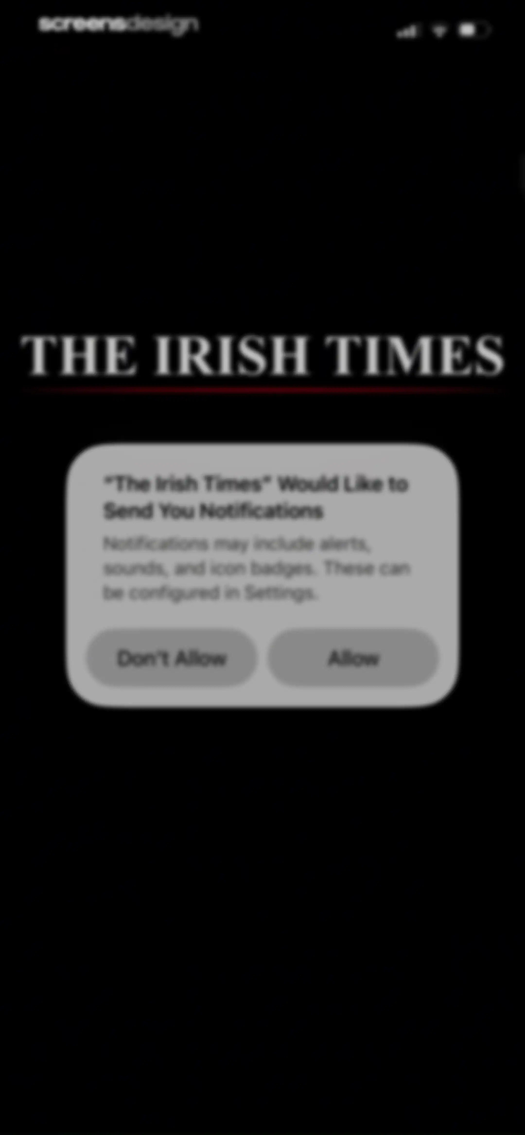 The Irish Times screen 1