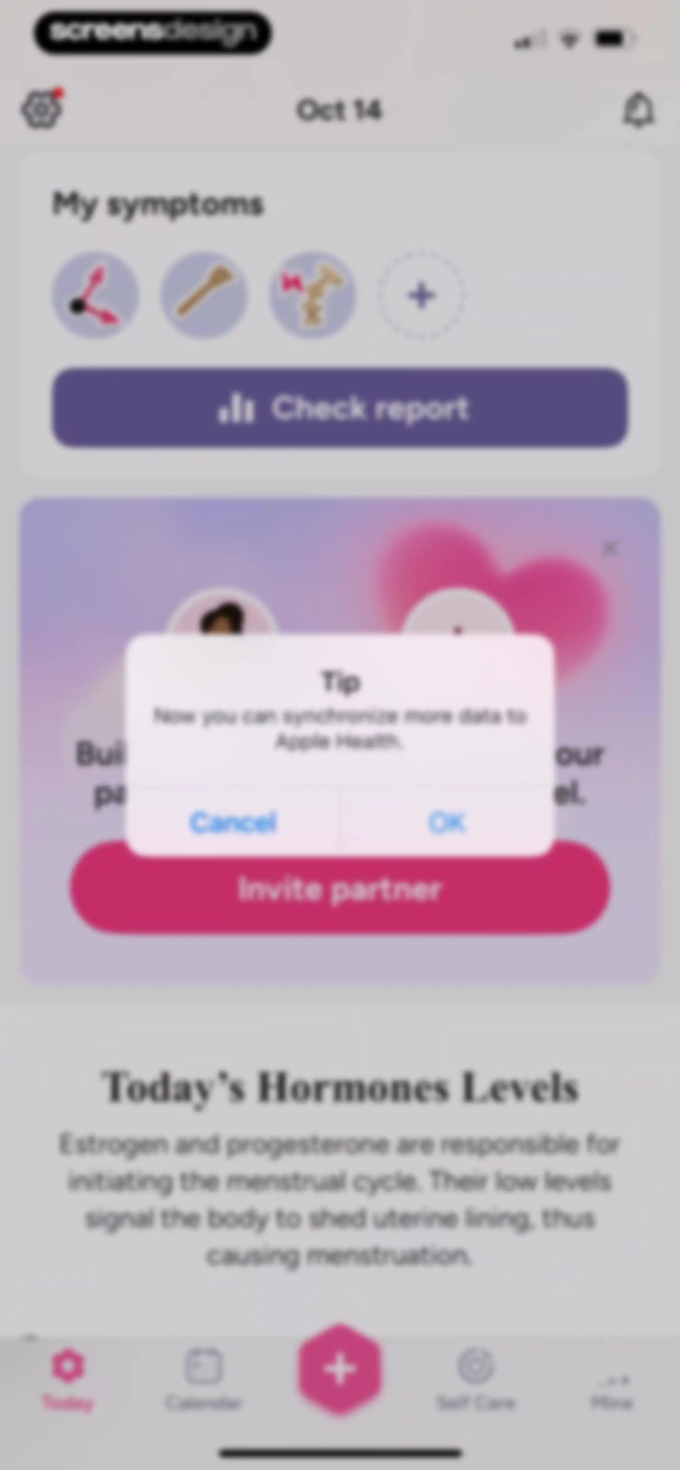 Period Tracker Period Calendar screen 97