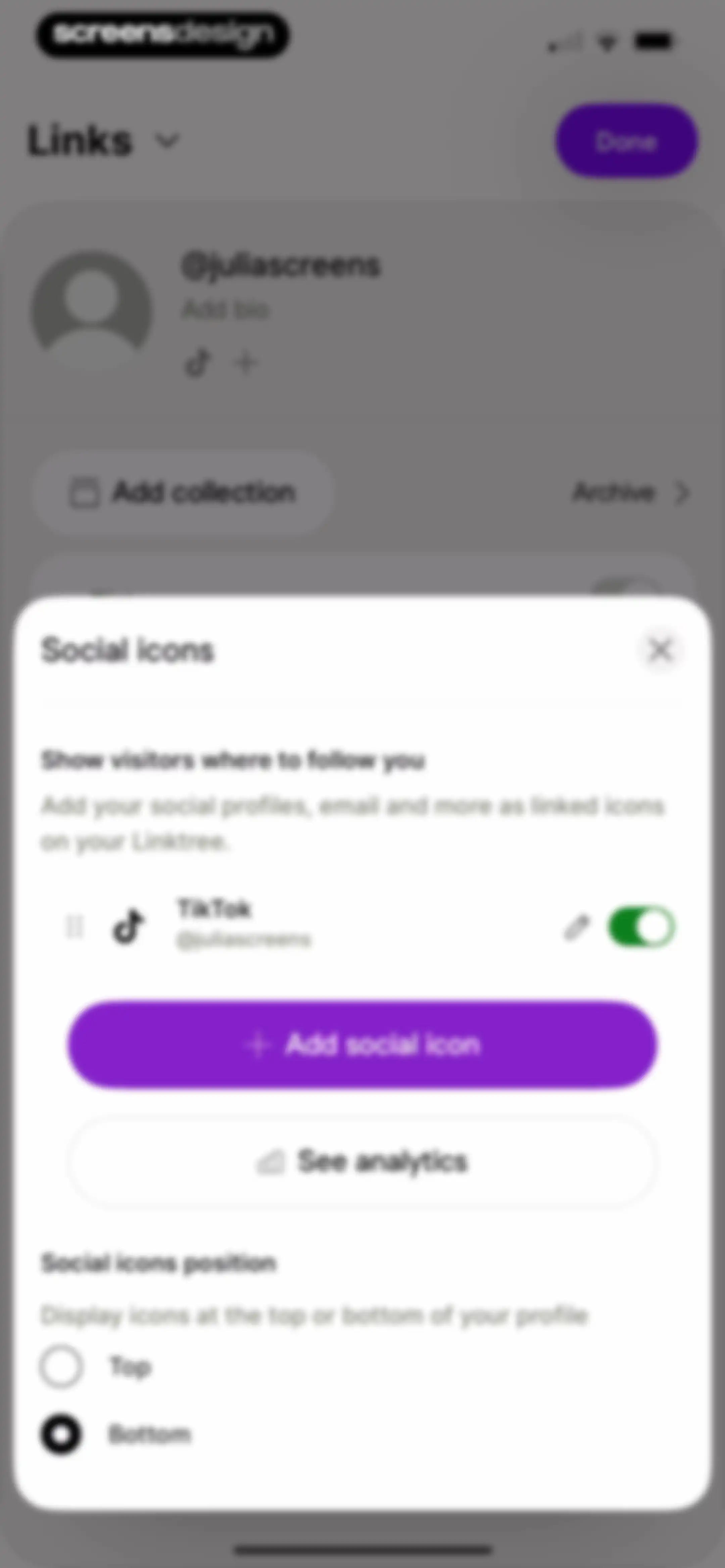 Linktree: Link in Bio Creator screen 32