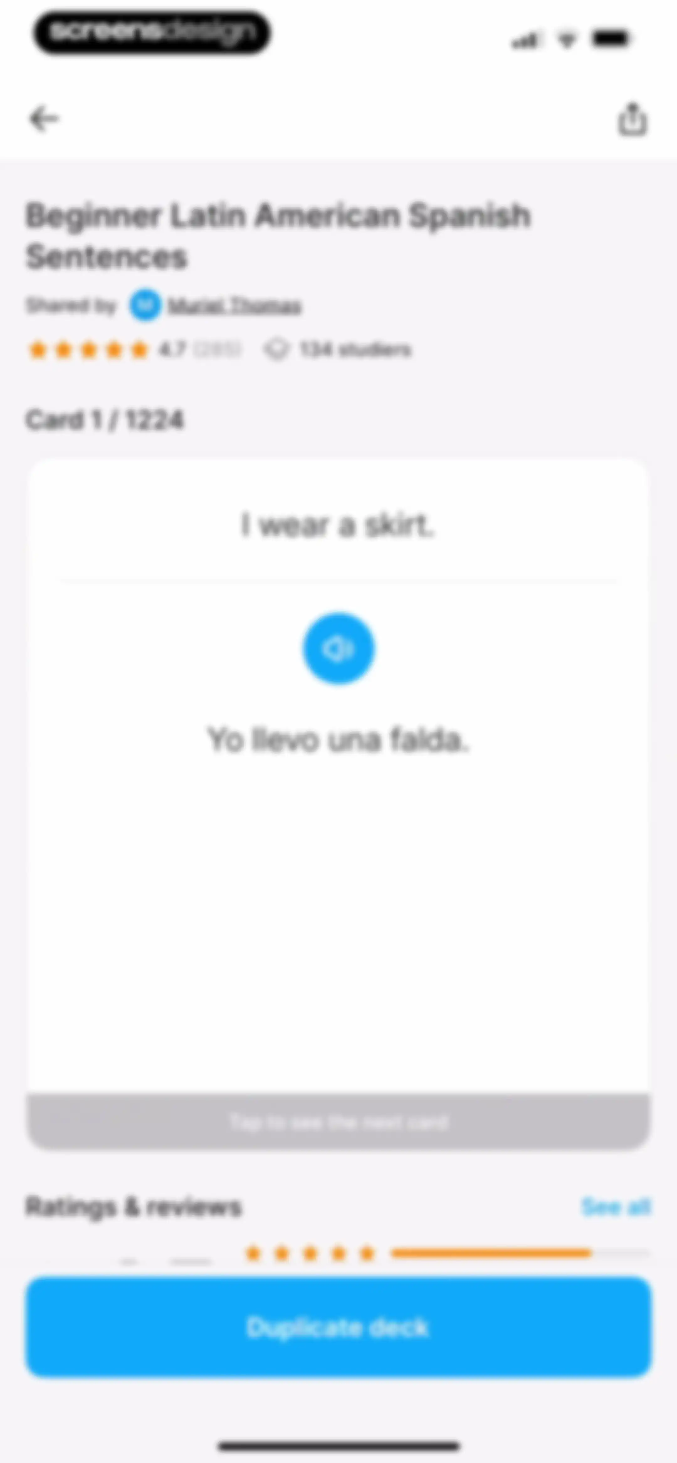 Noji - Flashcards study app screen 117
