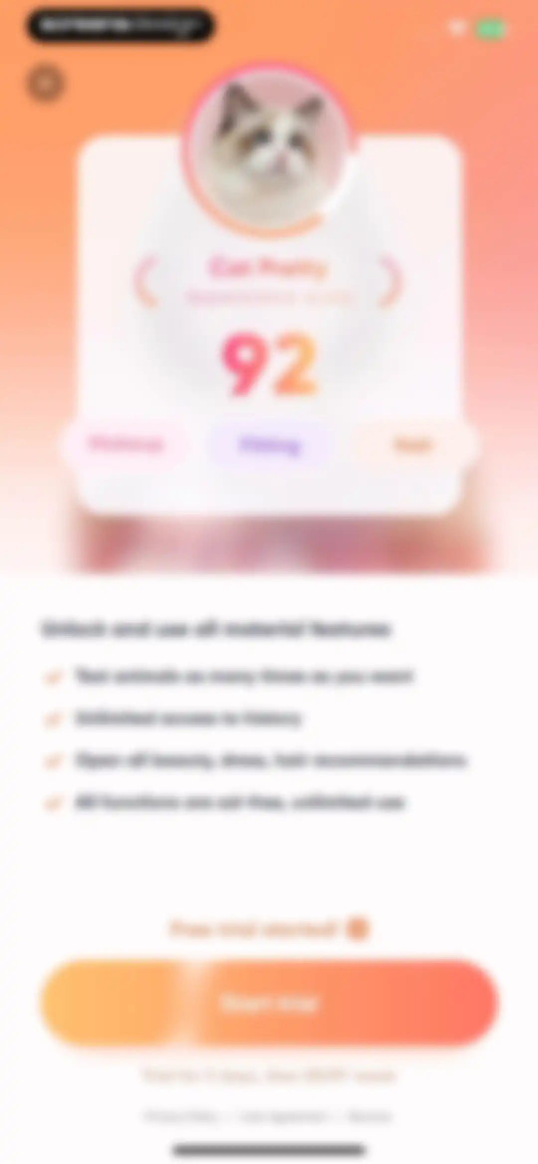 AnimalFace - looksmax ai score screen 6