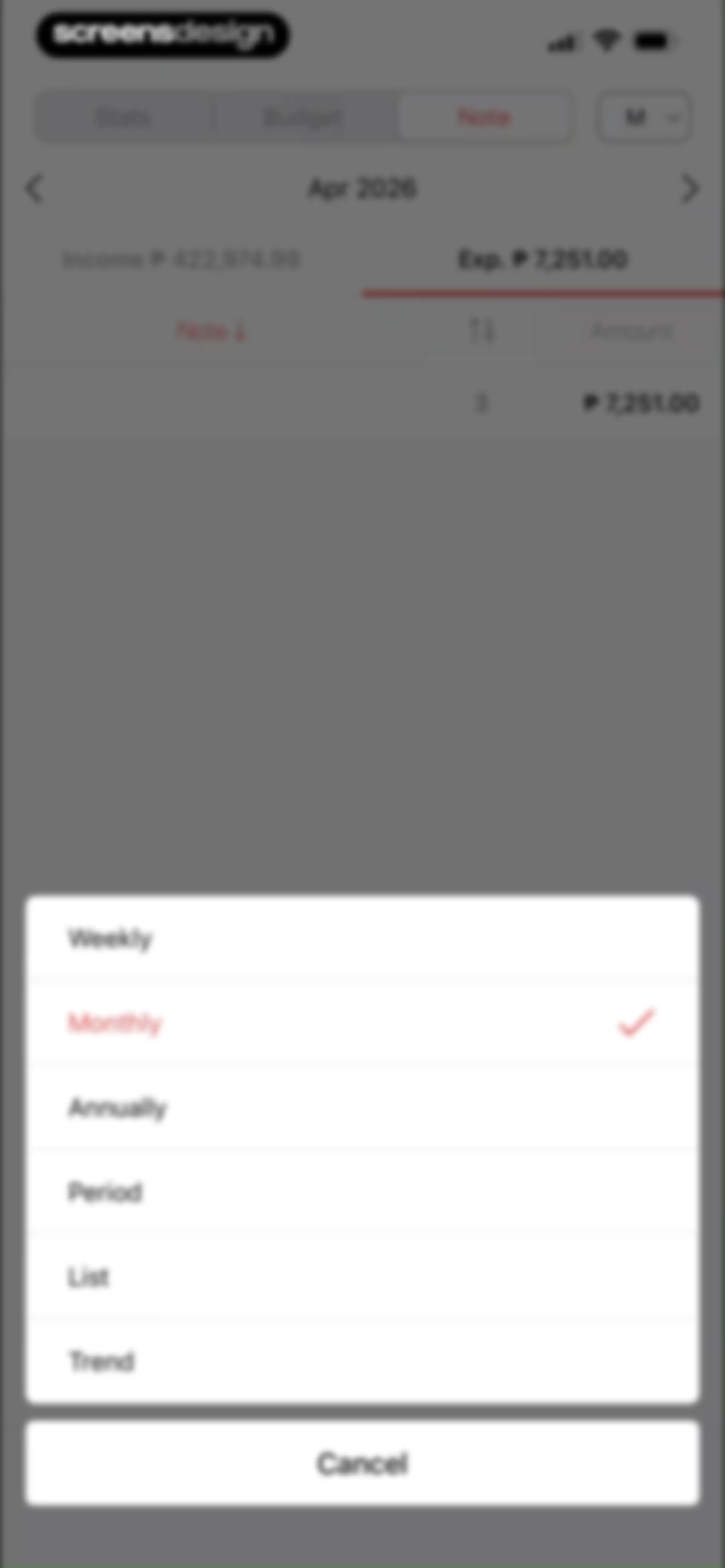 Money Manager Expense & Budget screen 63