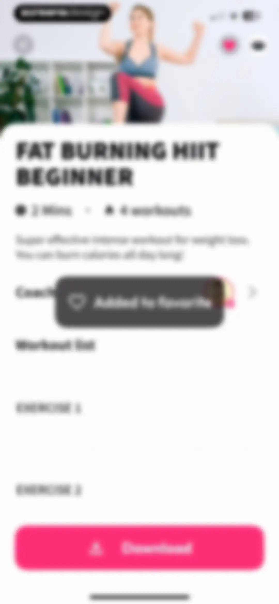 Workout for Women: Fit at Home screen 127
