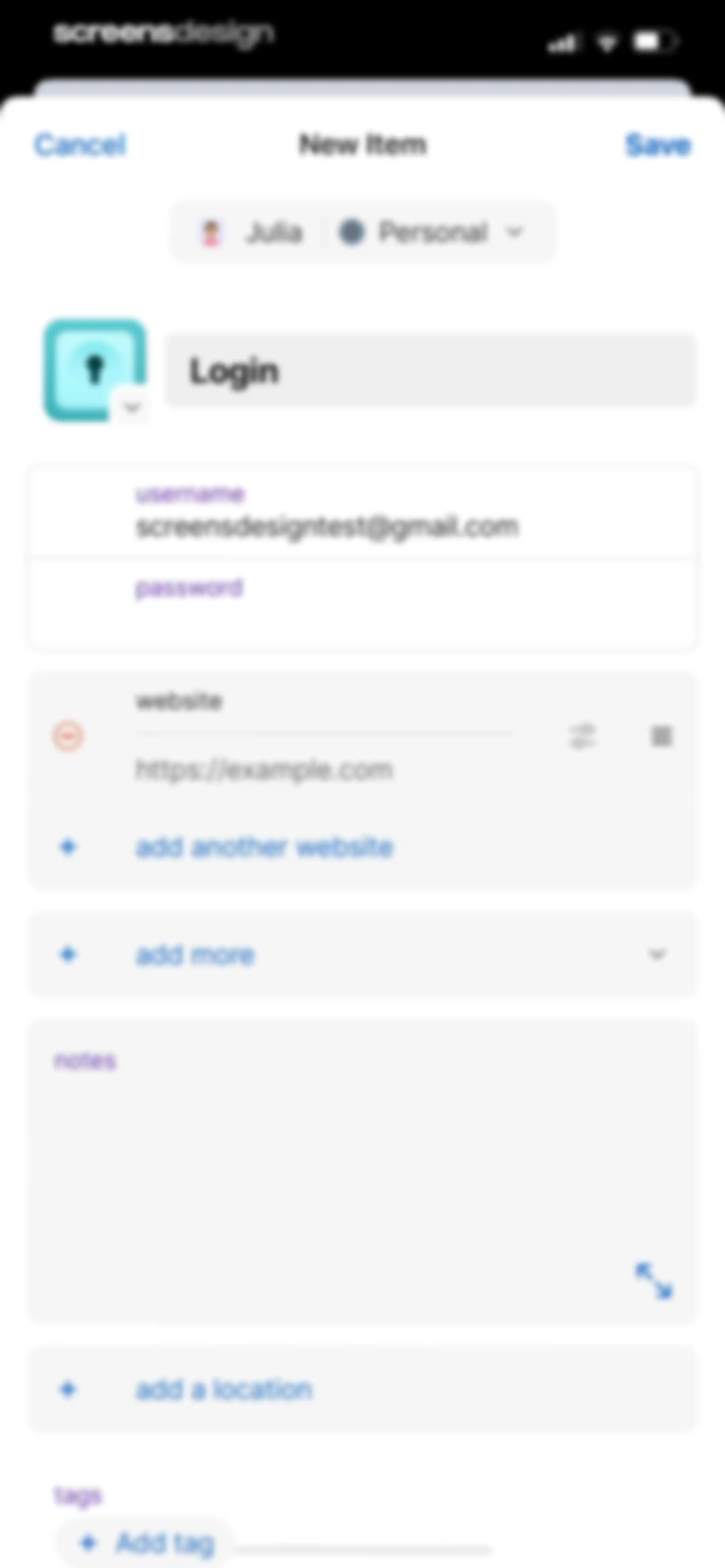 1Password: Password Manager screen 59