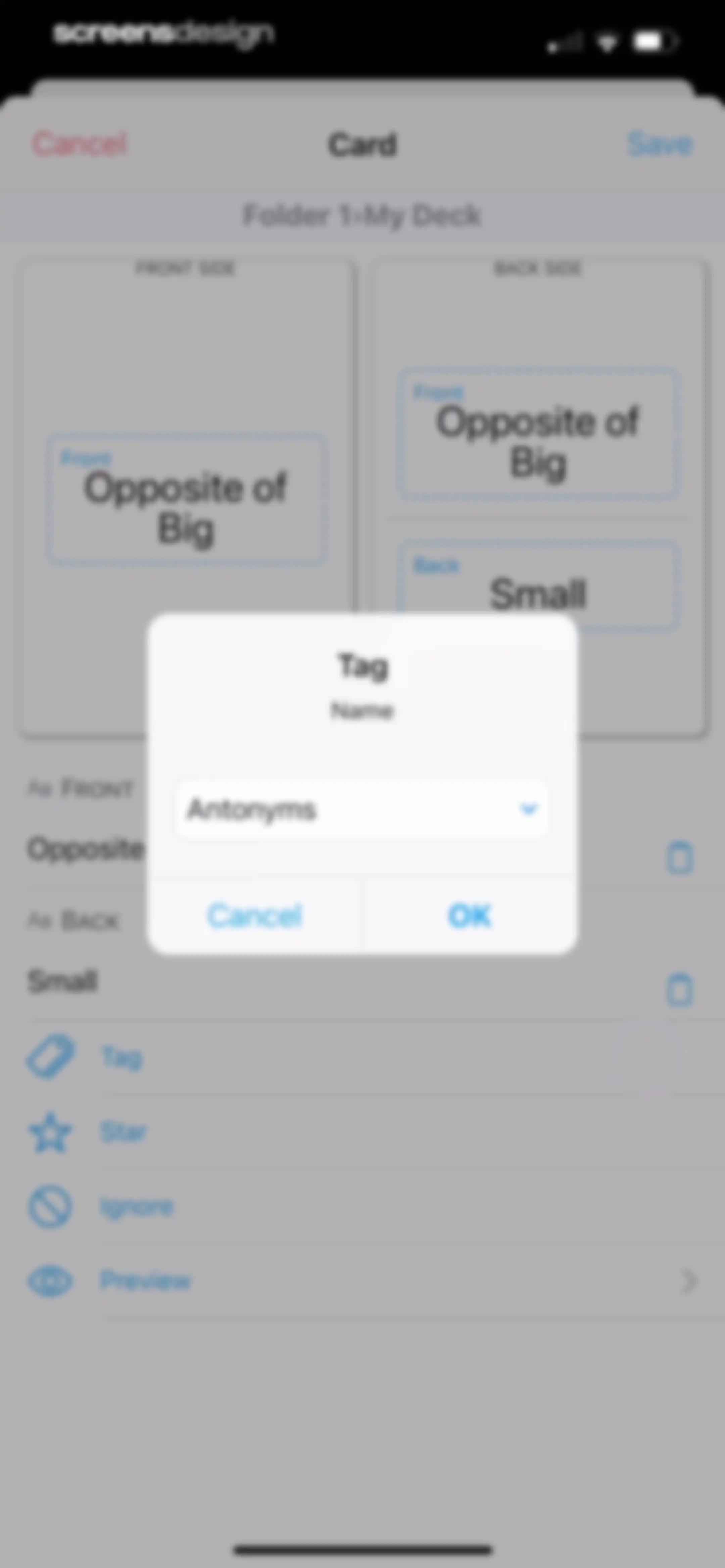 AlgoApp - Flashcards screen 26