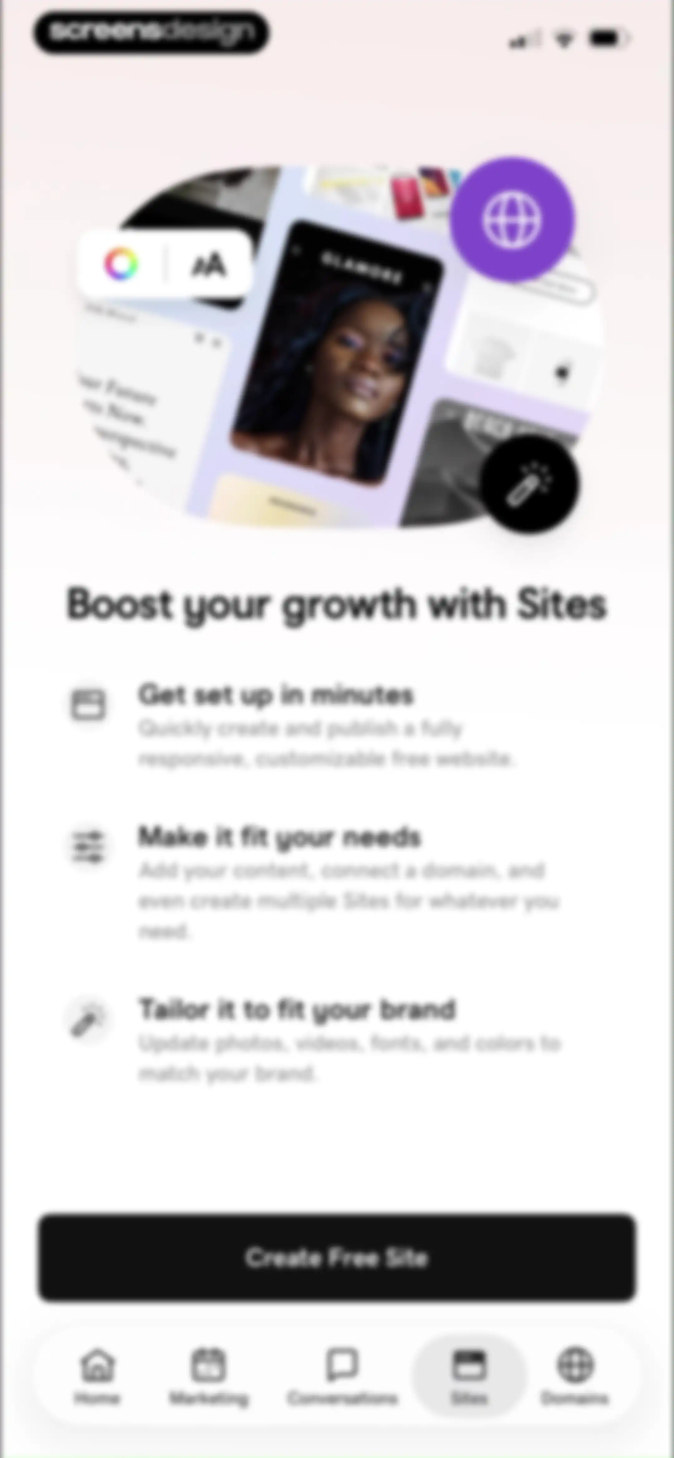 GoDaddy: Websites & Marketing screen 122