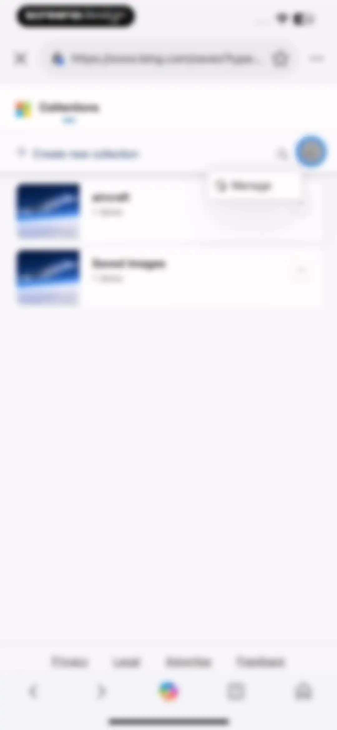 Microsoft Bing Search screen 102