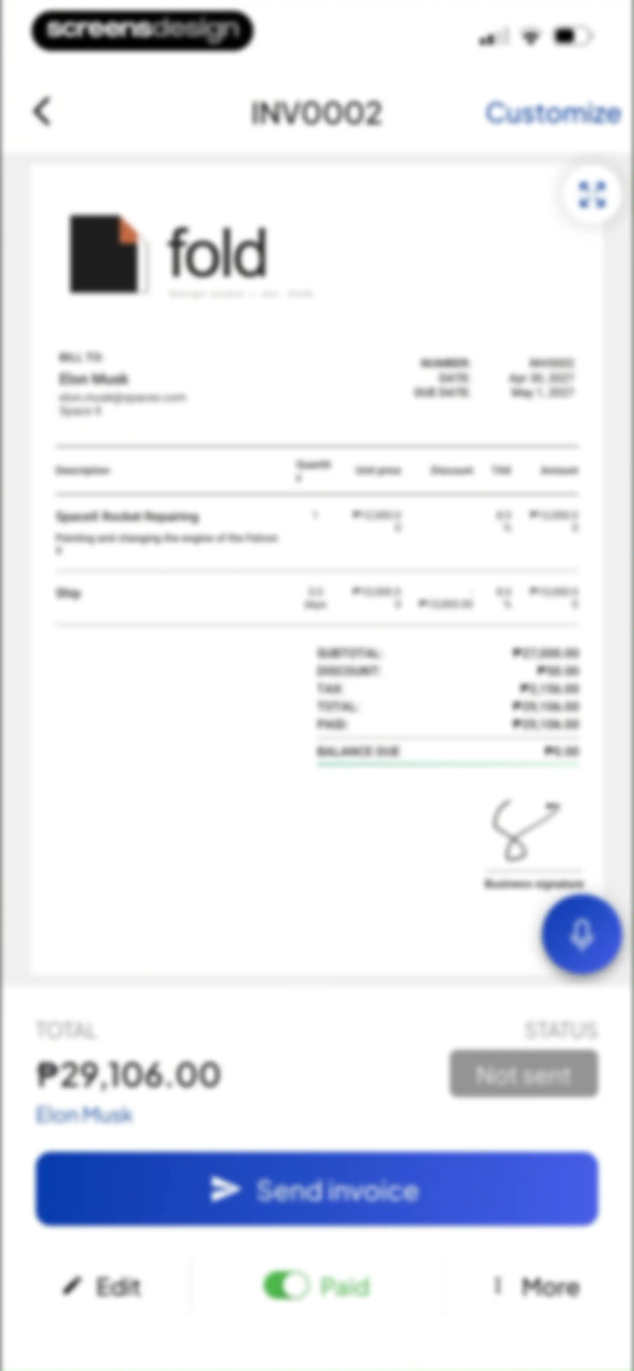 Invoice Maker - Invoice Fly screen 72