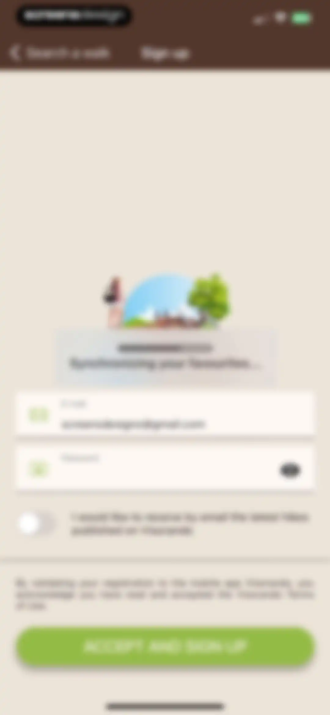 Visorando Walking Routes screen 5