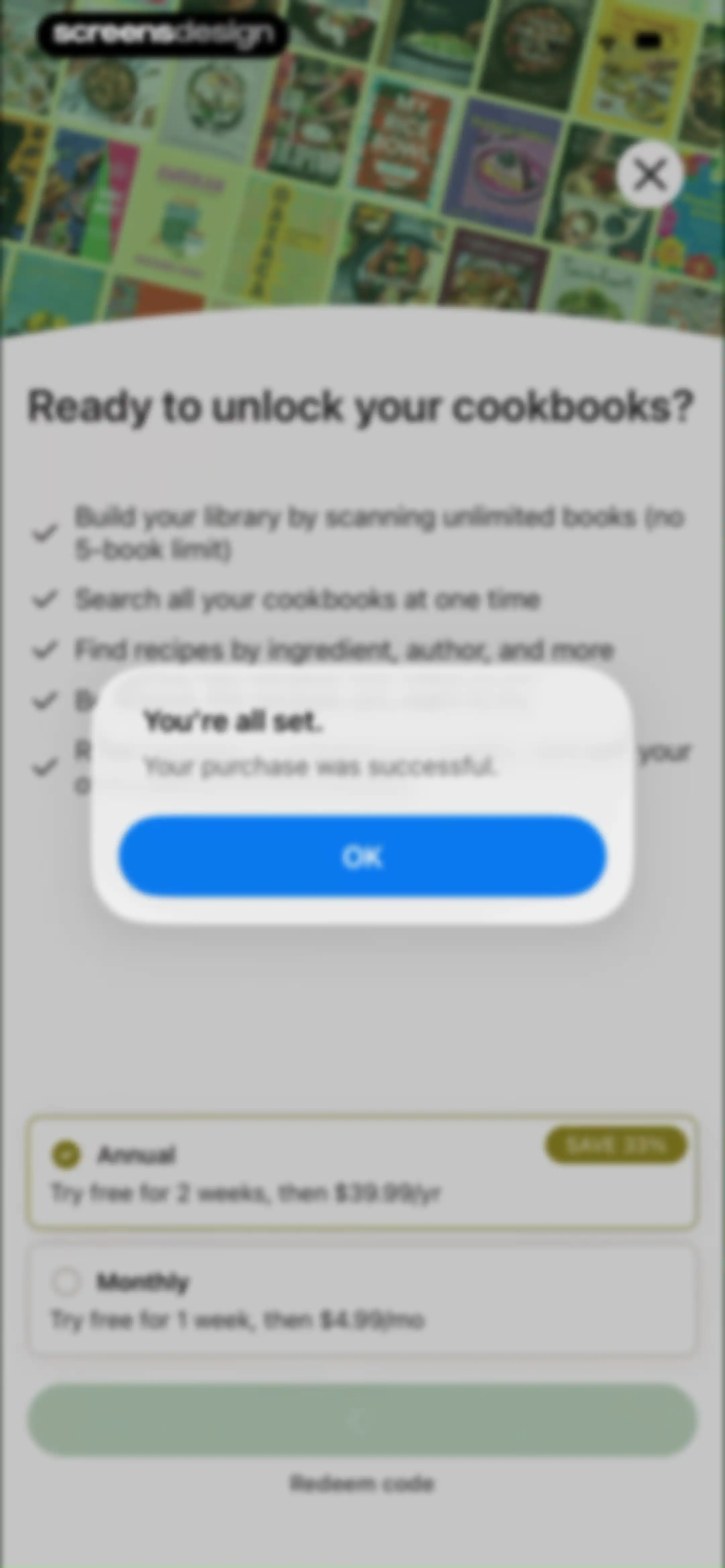 CookShelf: Search Cookbooks screen 19