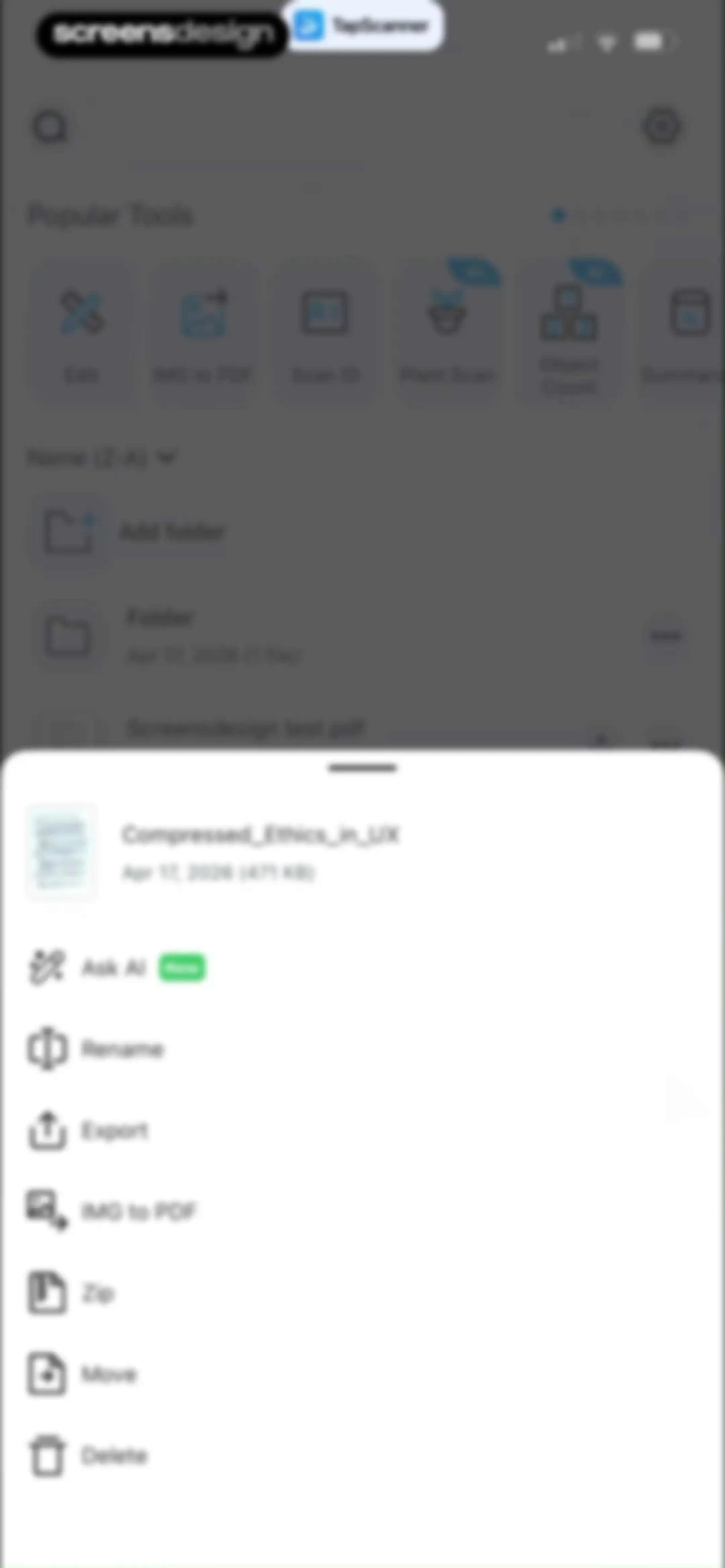 PDF Scanner App: TapScanner screen 90