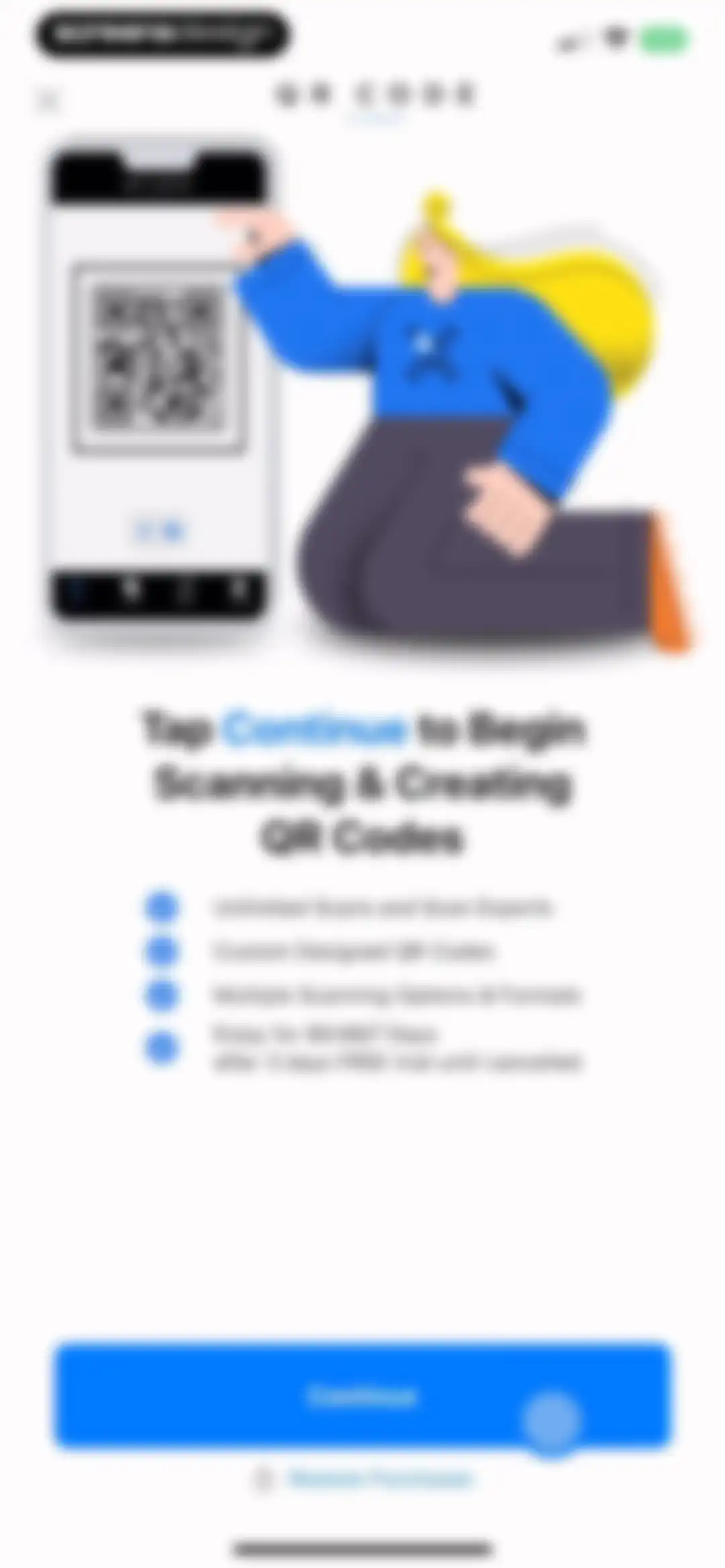 Scan QR Code. screen 5
