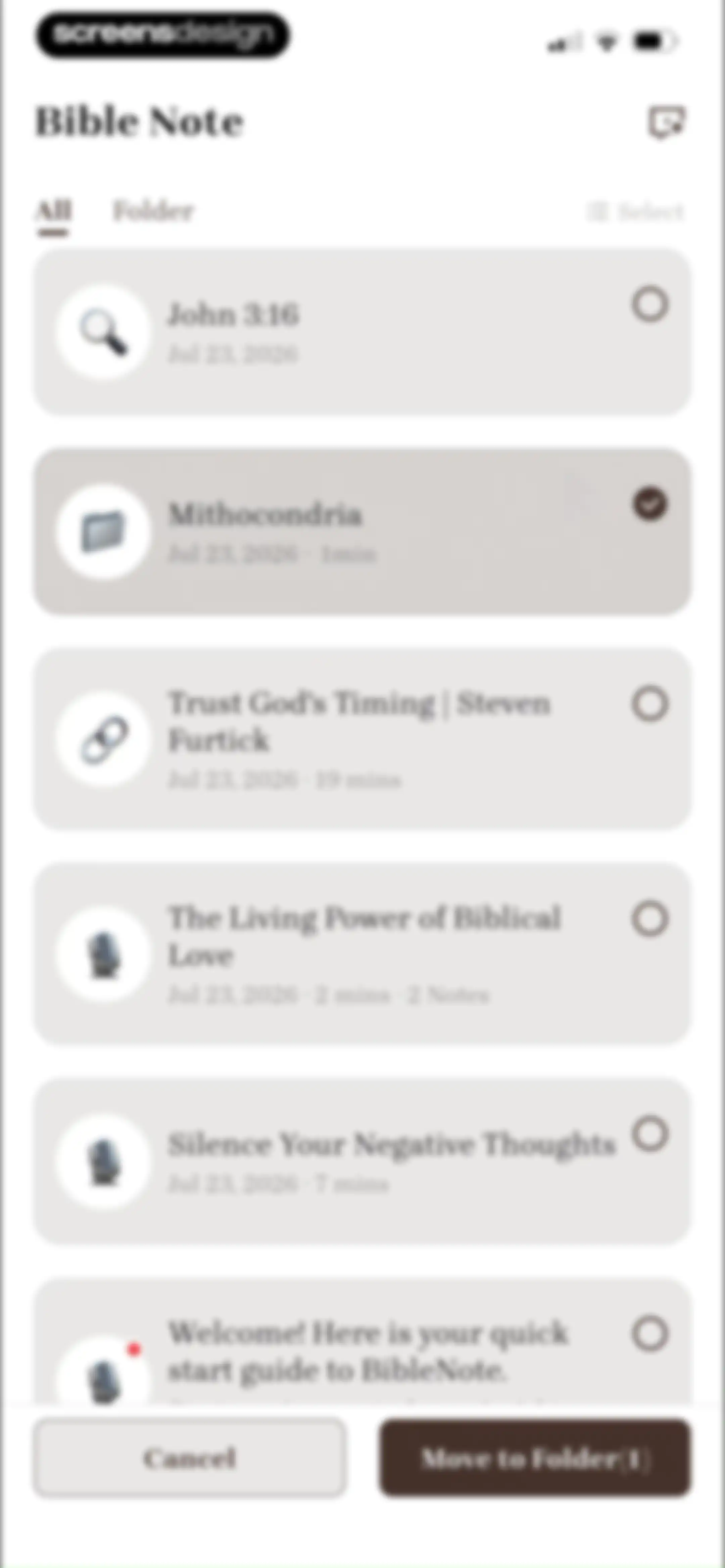 Bible Note: Sermon Notes screen 87