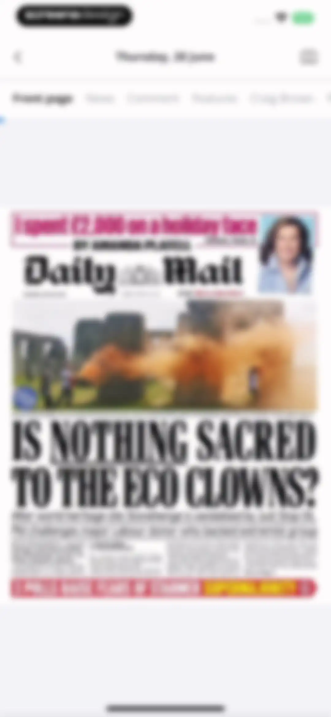 Daily Mail Newspaper screen 12