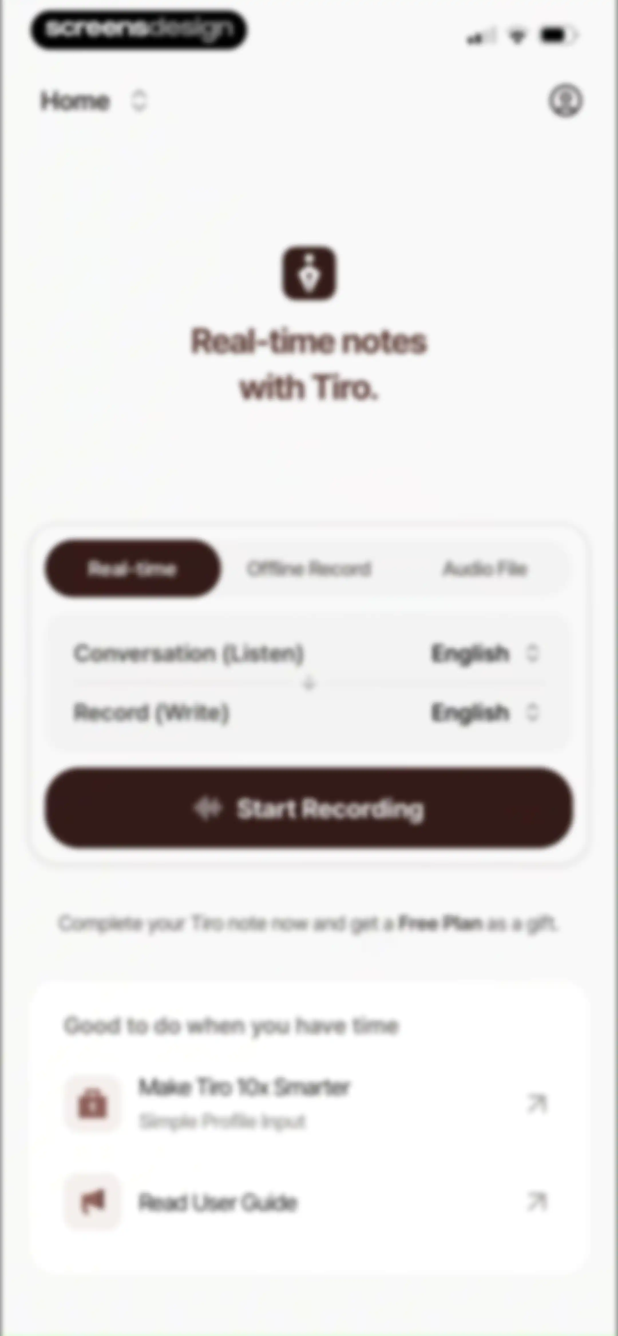 Tiro - AI Meeting Notes screen 3