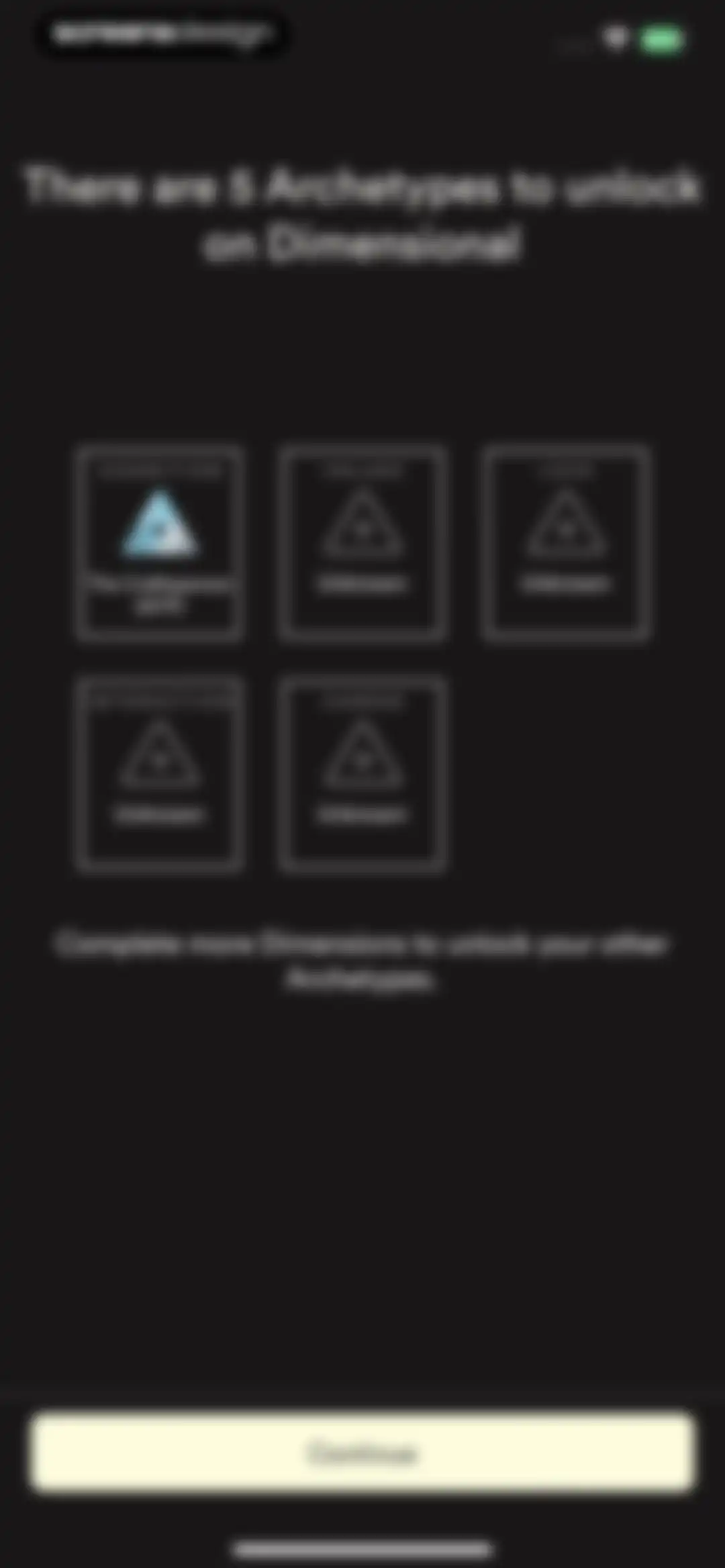 Dimensional: Personality Test screen 48