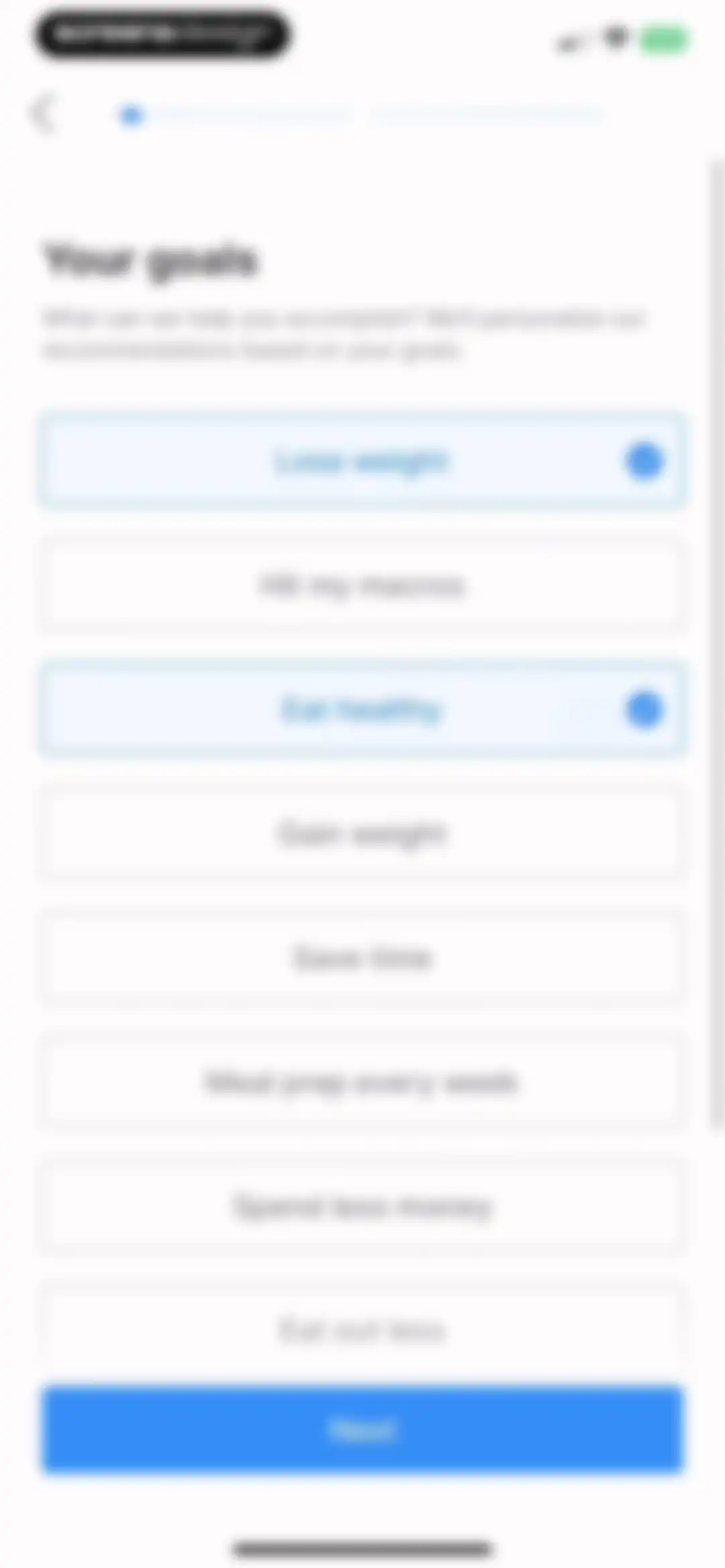 Intent - Meal Planner screen 5