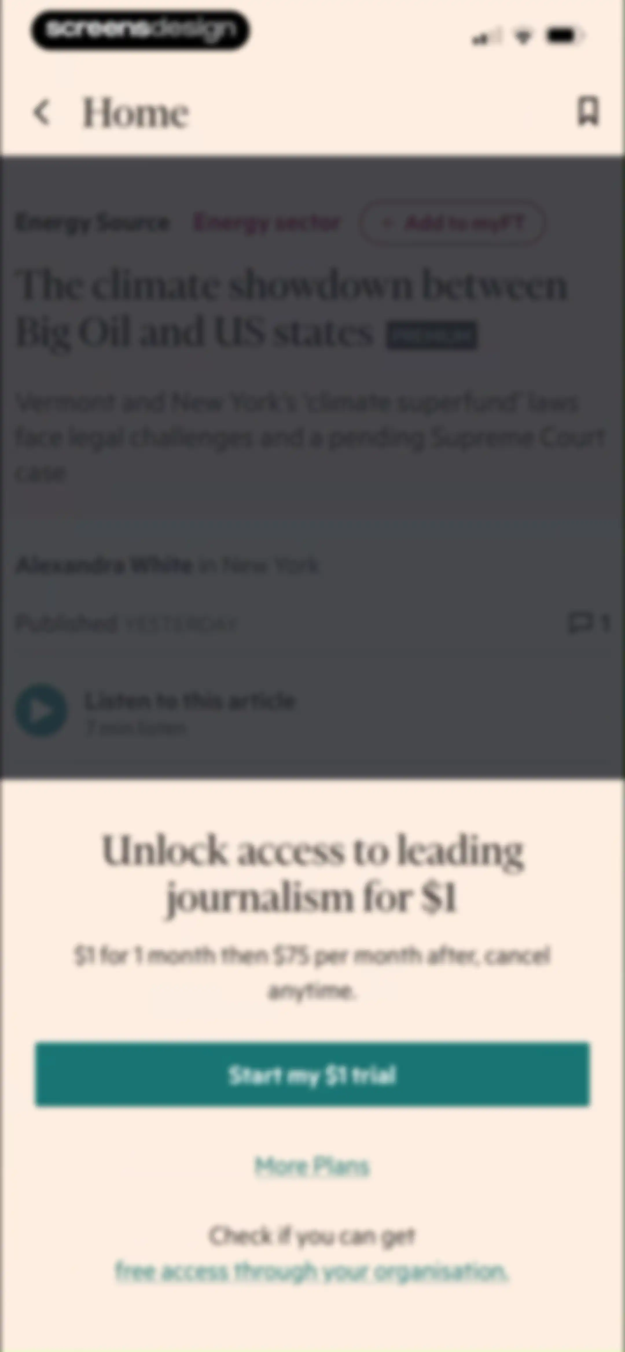 Financial Times: Business News screen 42
