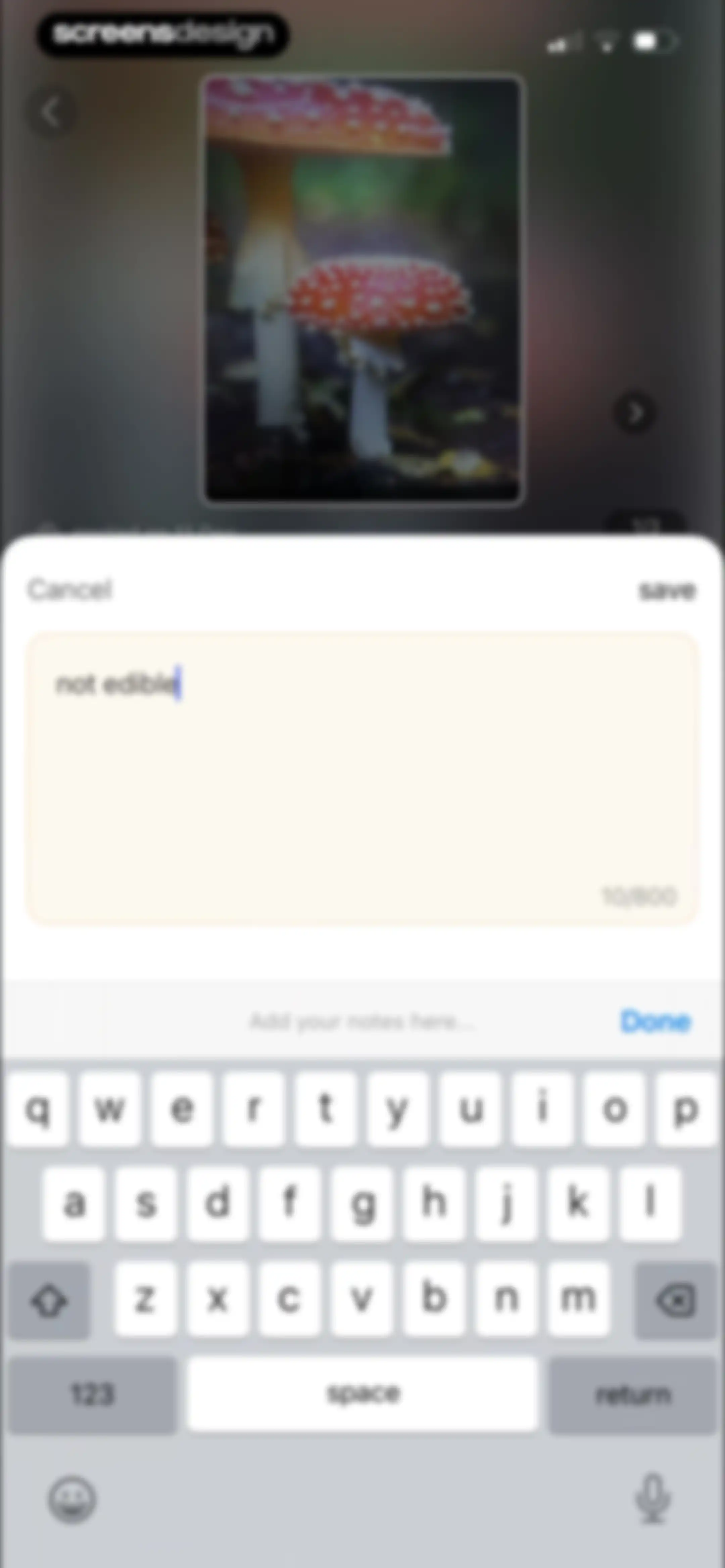 Picture Mushroom: Identifier screen 97