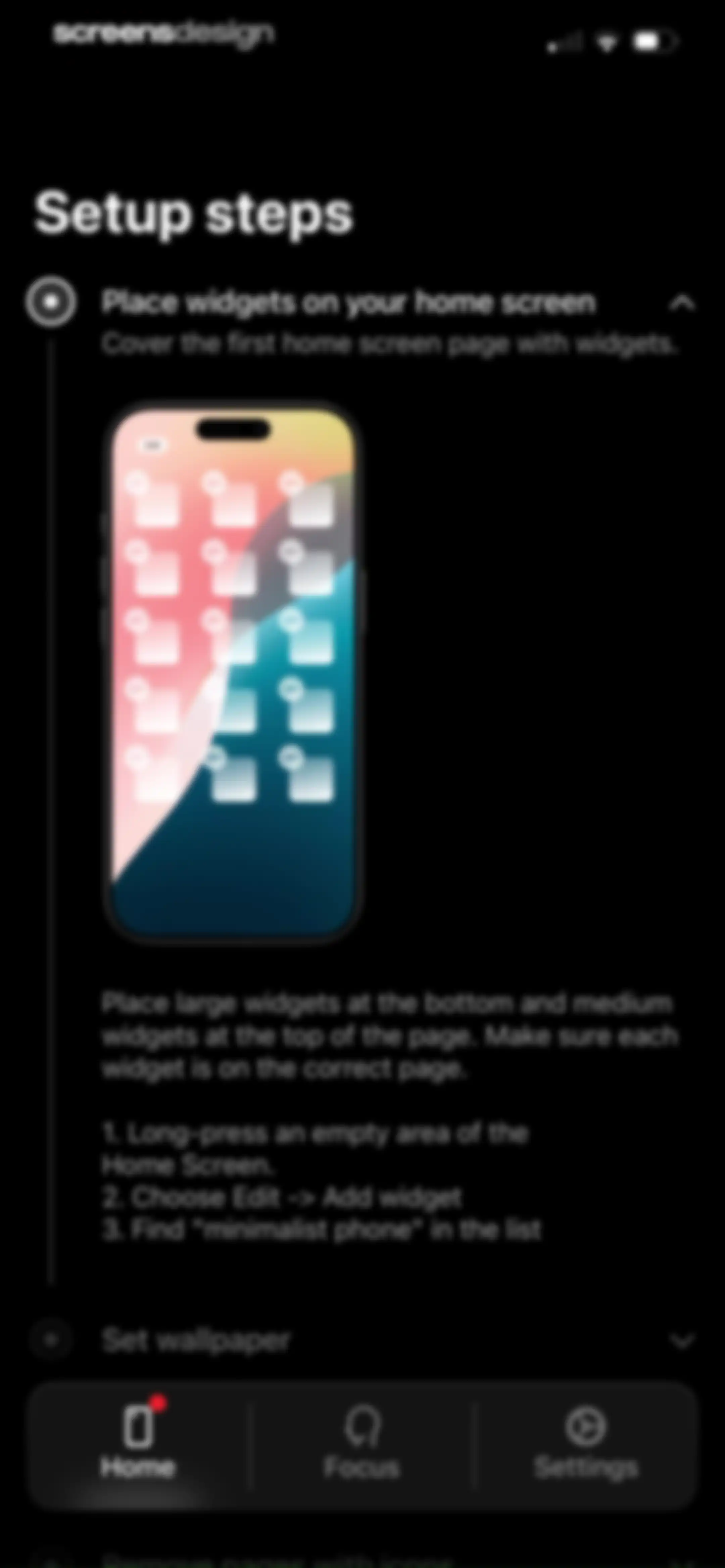 minimalist phone ® Block Apps screen 42