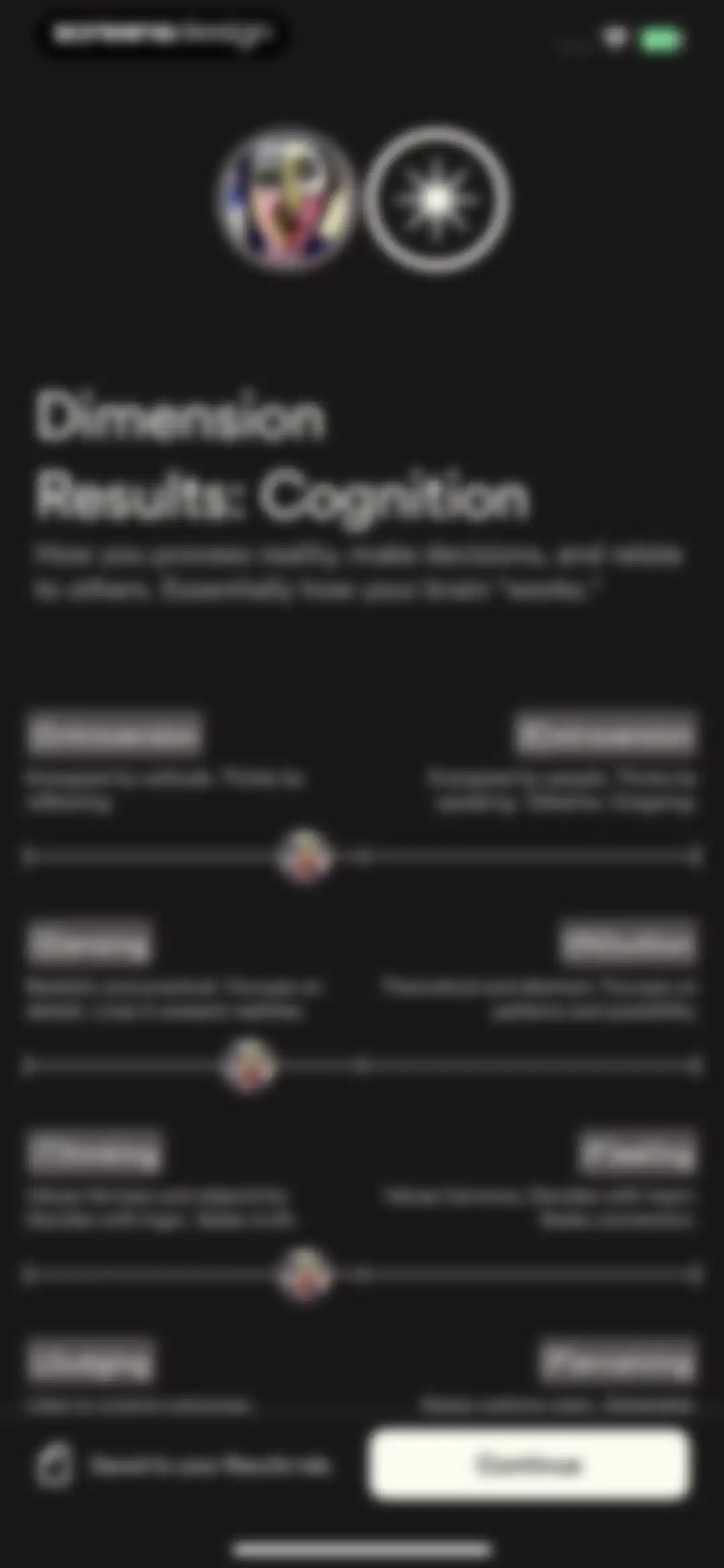 Dimensional: Personality Test screen 49