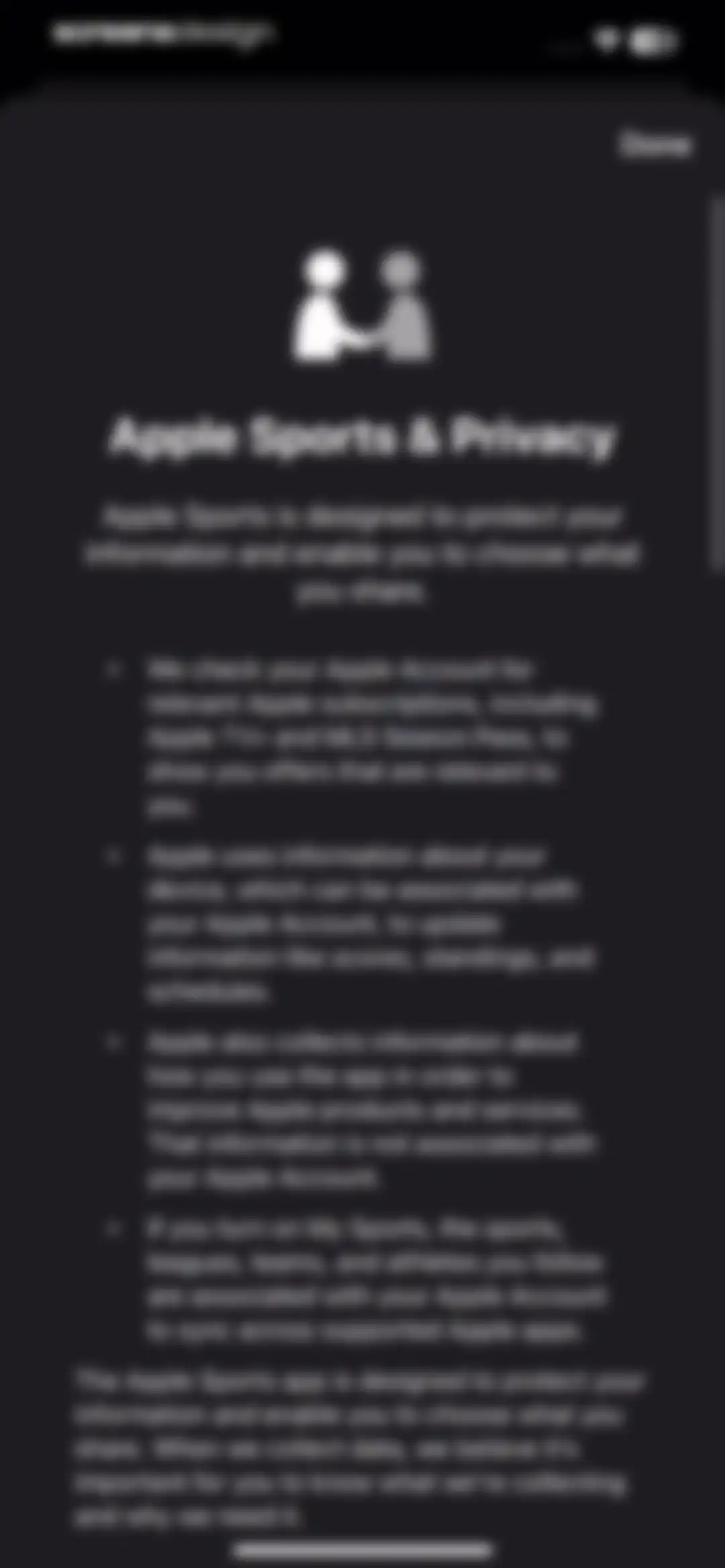 Apple Sports screen 38