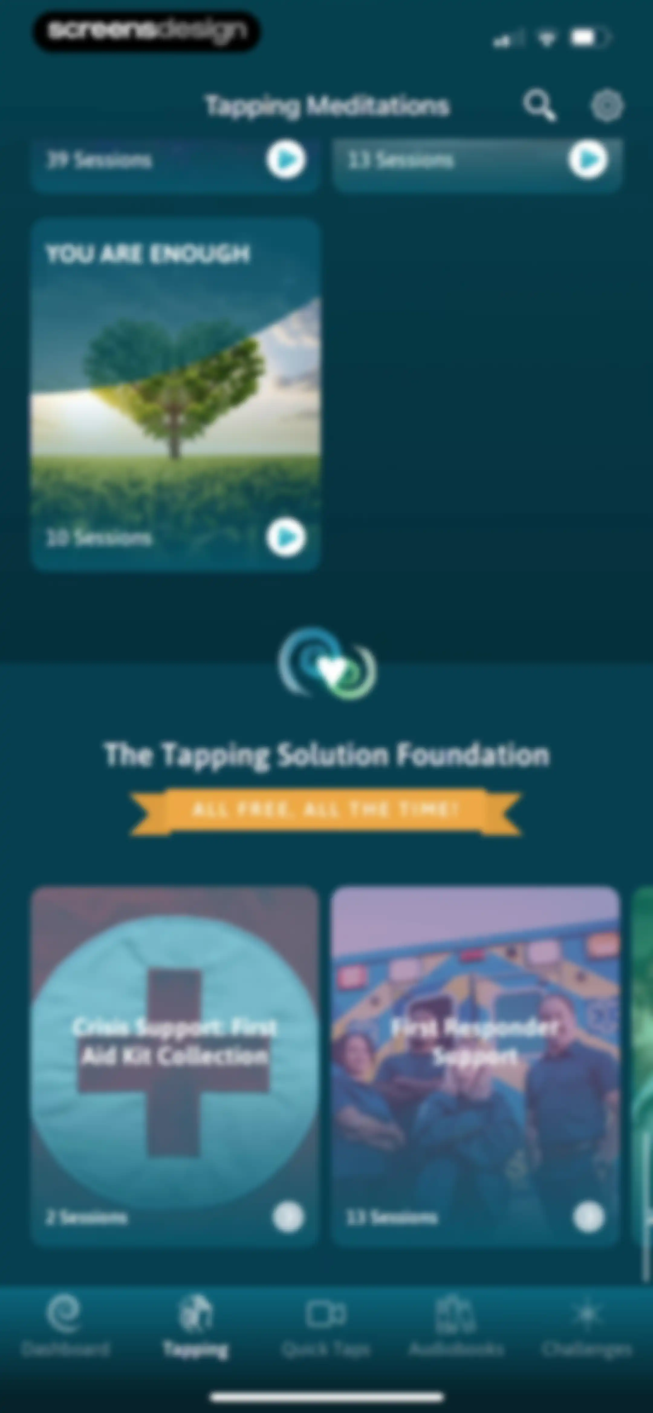 The Tapping Solution screen 63