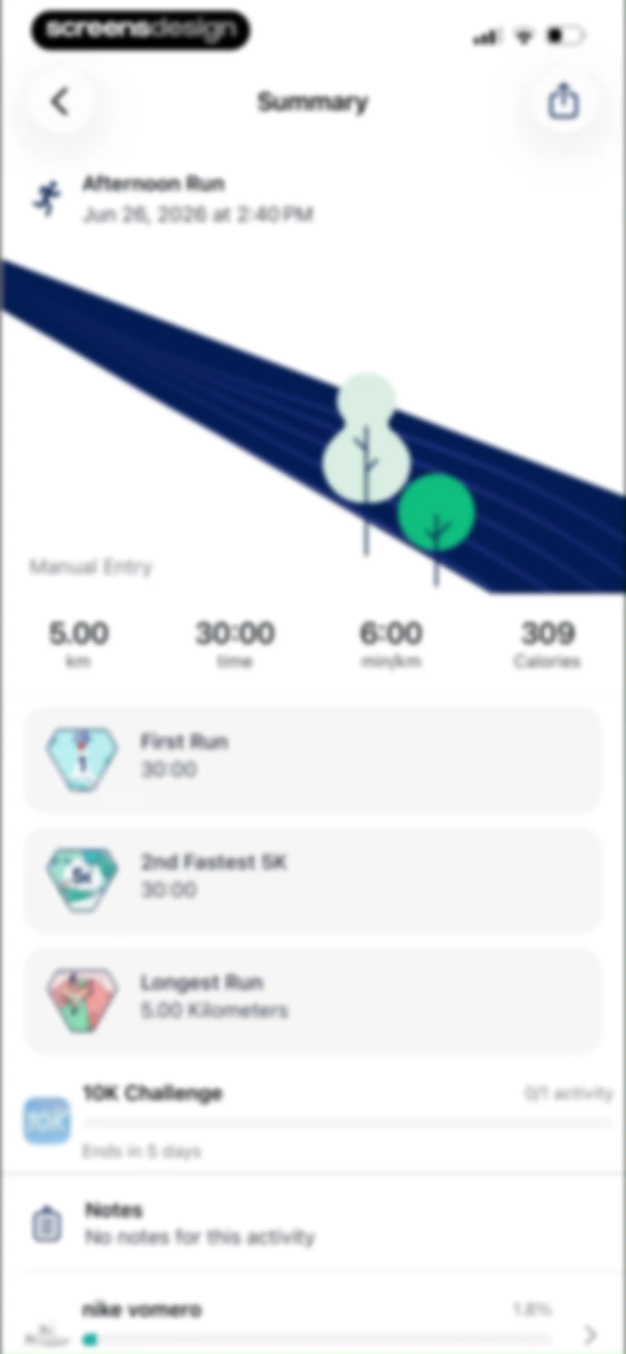ASICS Runkeeper—Run Tracker screen 155