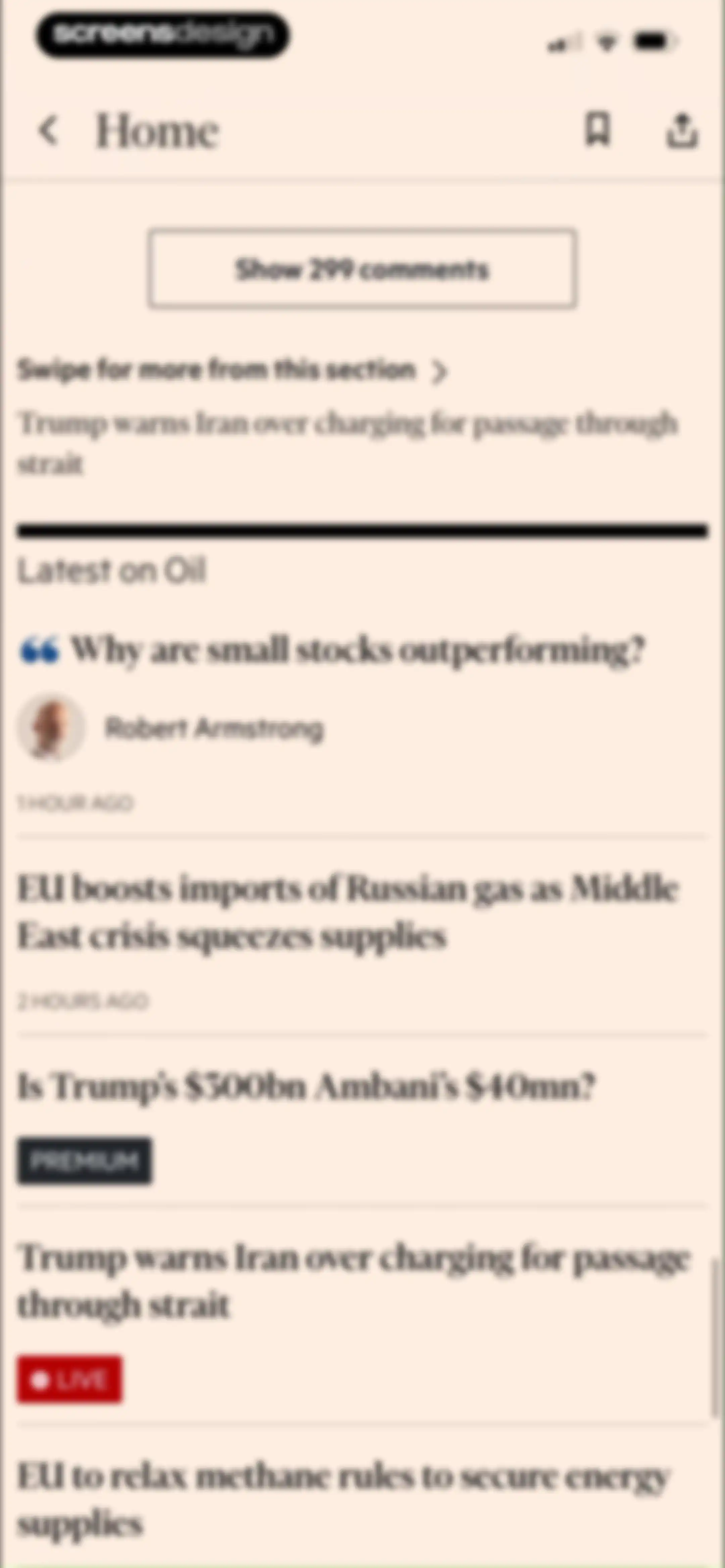 Financial Times: Business News screen 39