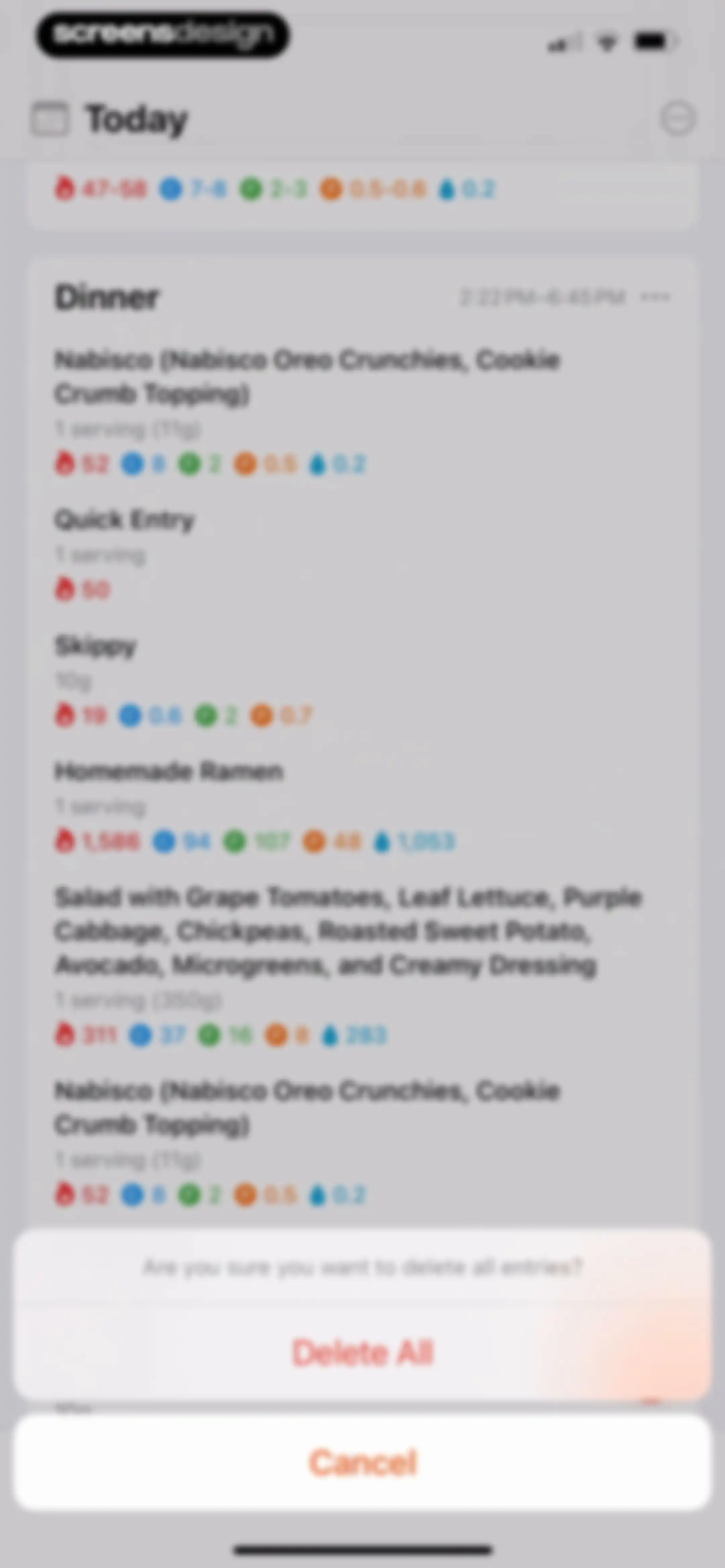 Nutrition Tracker: Foodnoms screen 149