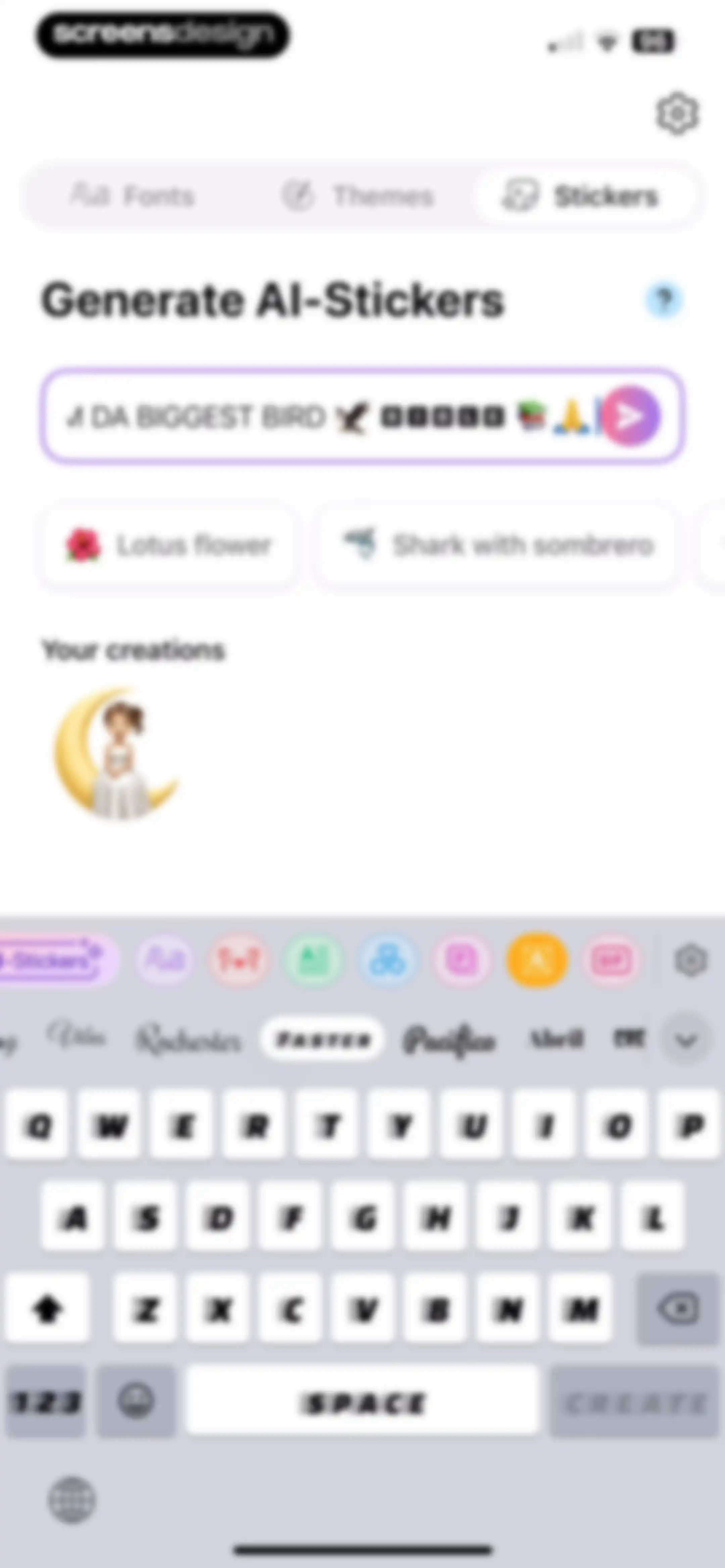 Fonts - AI Stickers screen 35