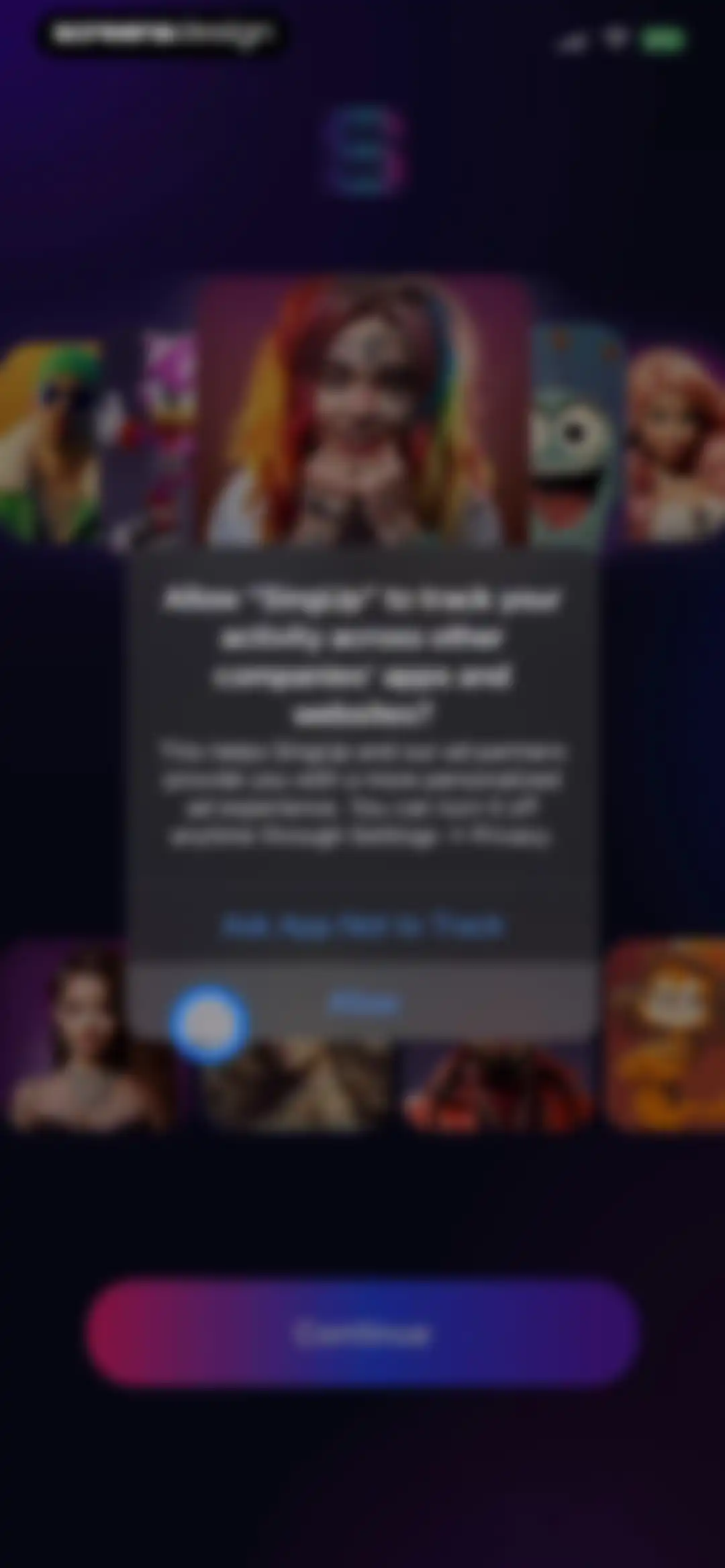 SingUp: AI Music Generator screen 2