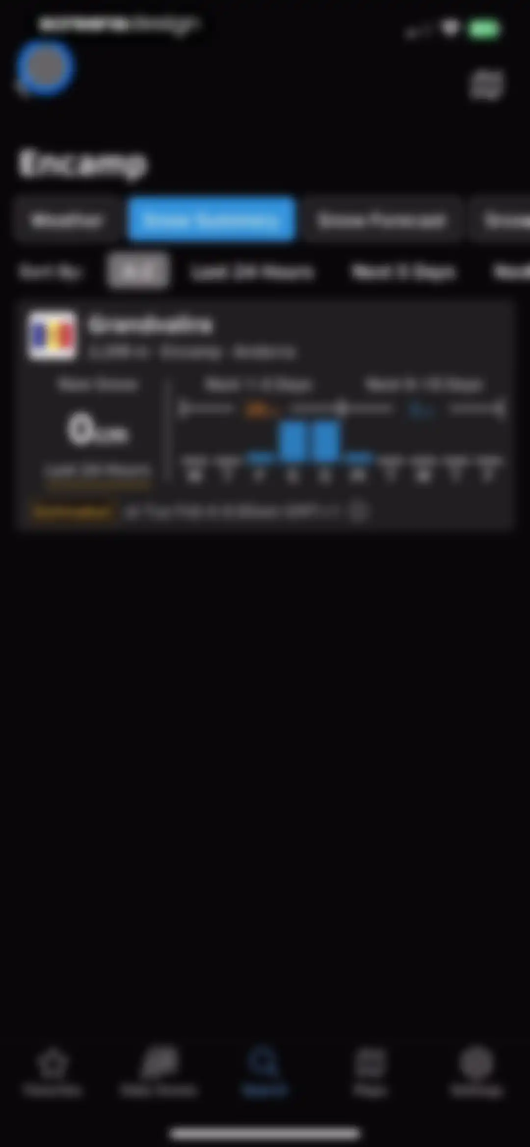 OpenSnow screen 52