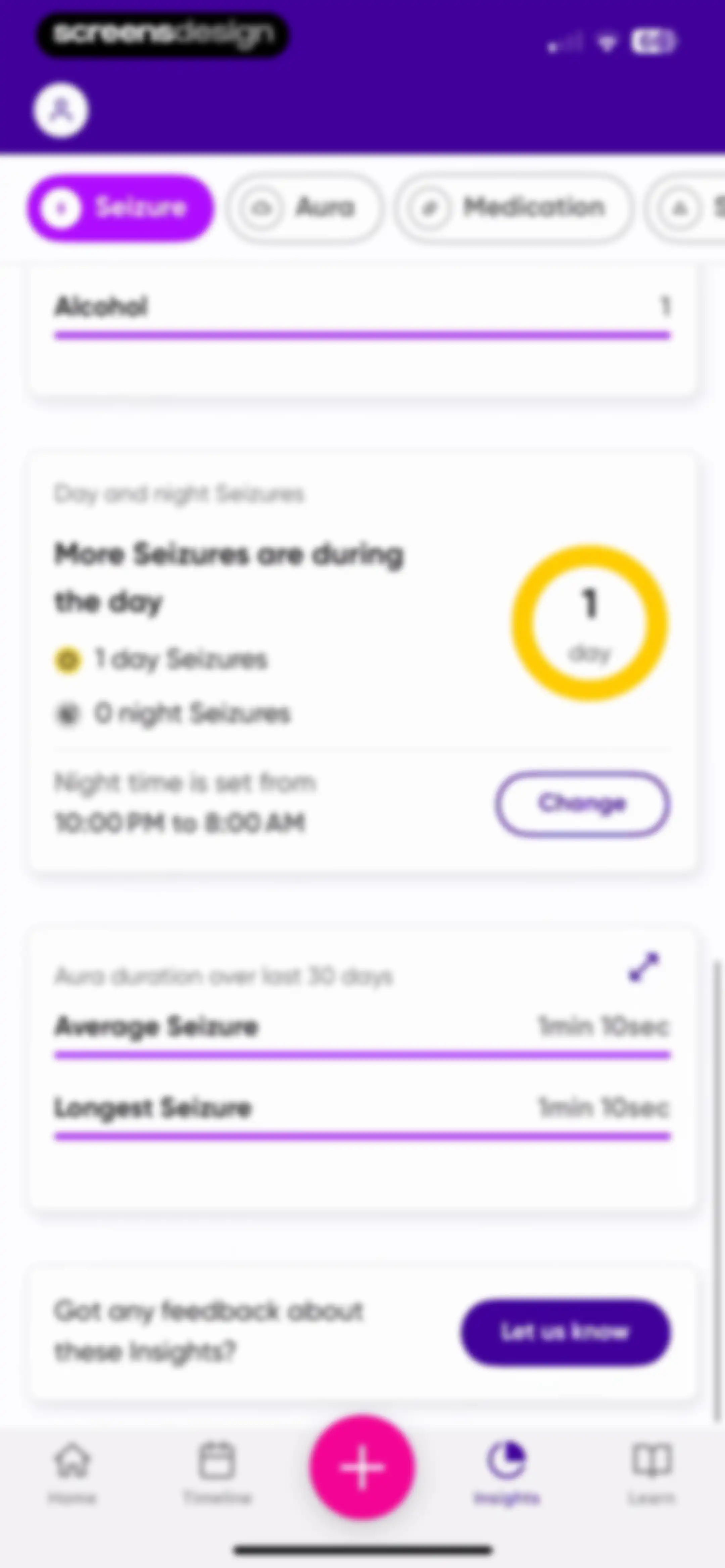 Epsy: Seizure Log for Epilepsy screen 89