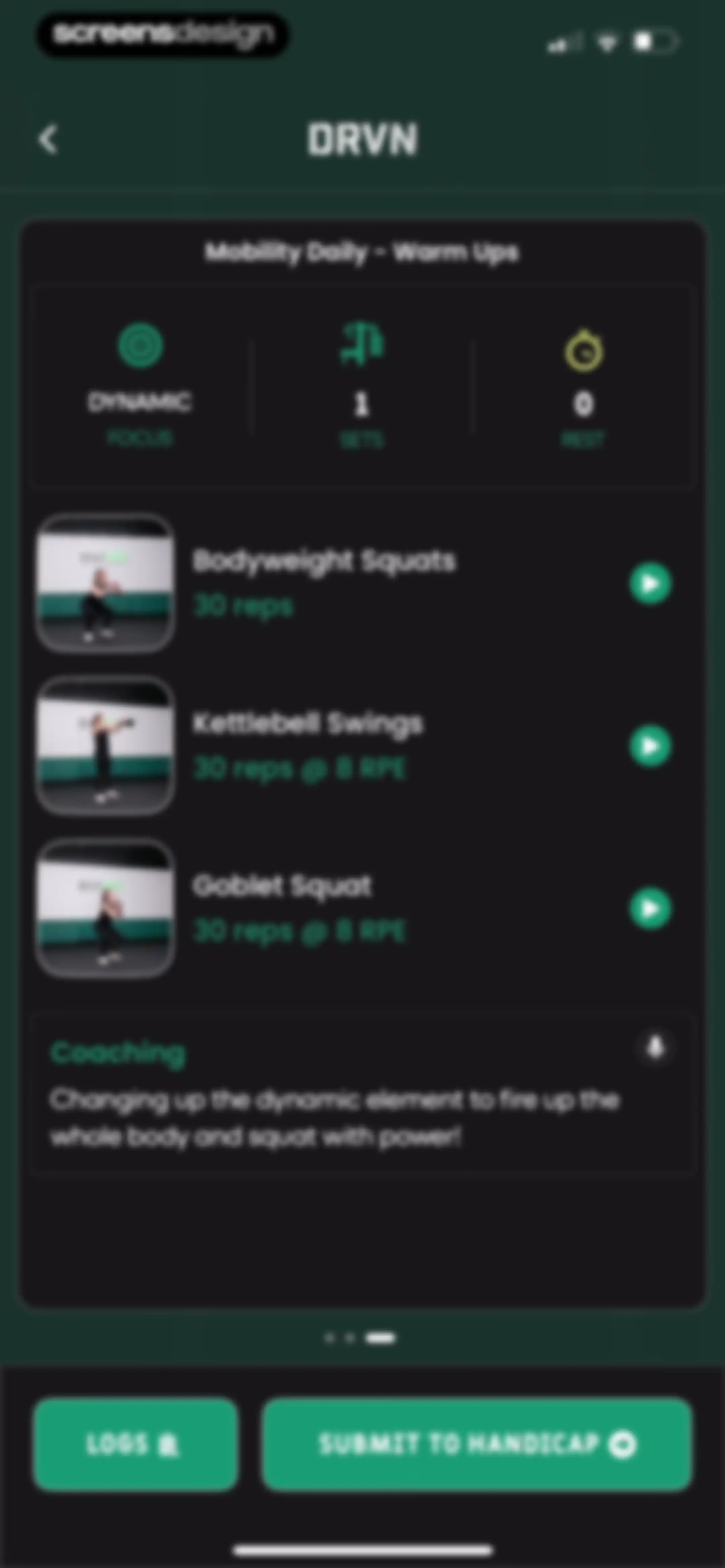 DRVN - Golf & Gym Workouts screen 110