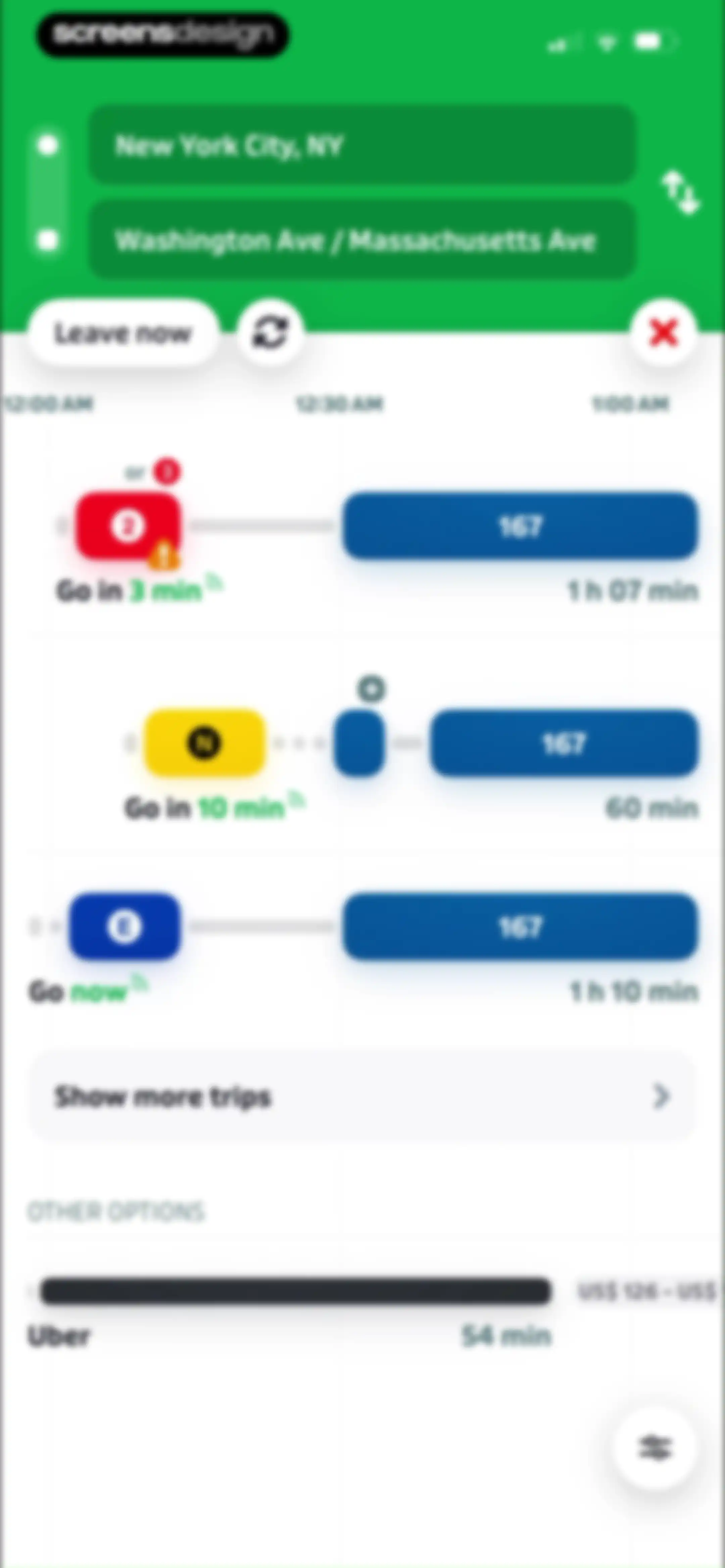 Transit • Subway & Bus Times screen 14