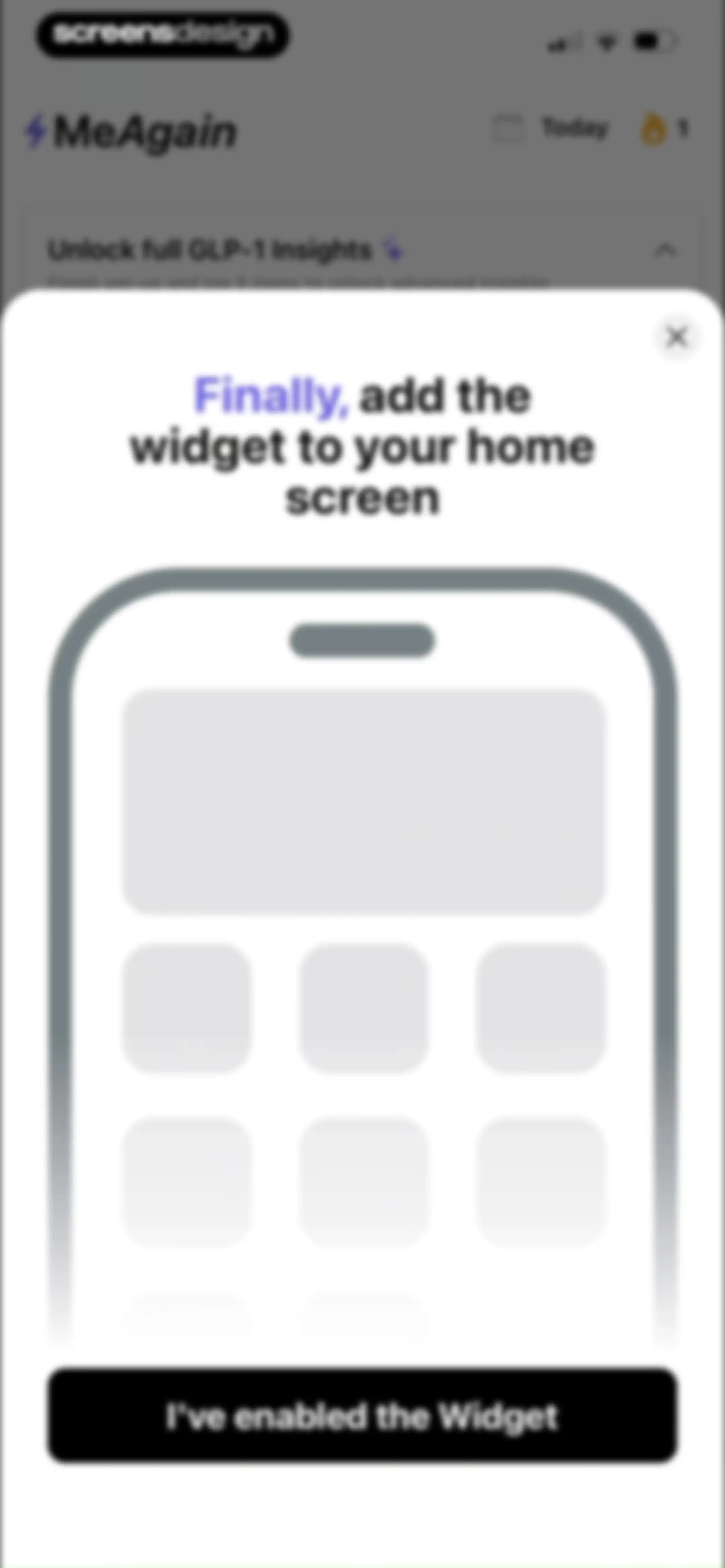MeAgain: GLP-1 Tracker App screen 45